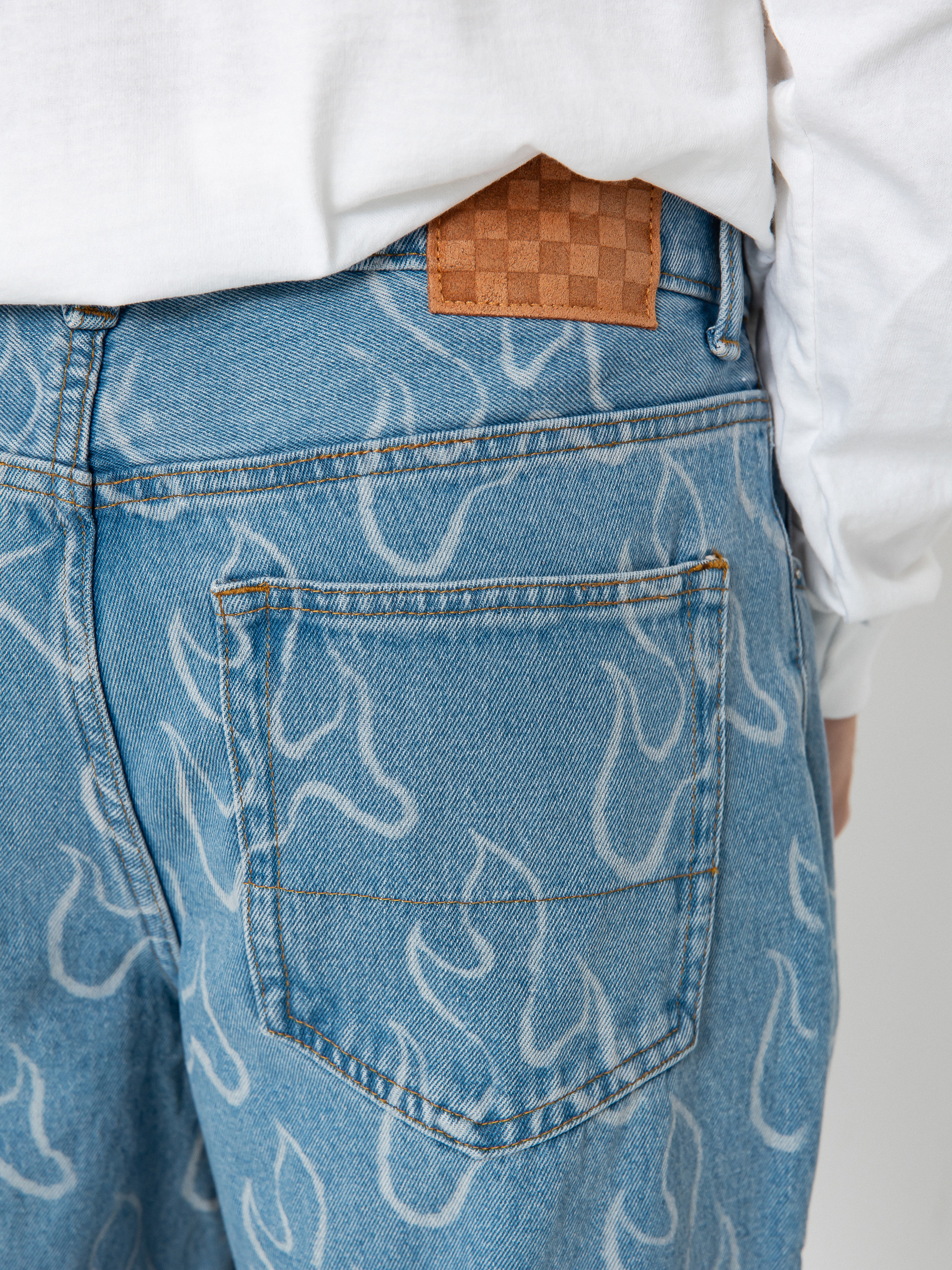 Nohavice Vans Check 5 Blaze Loose Denim (stonewash/blue)