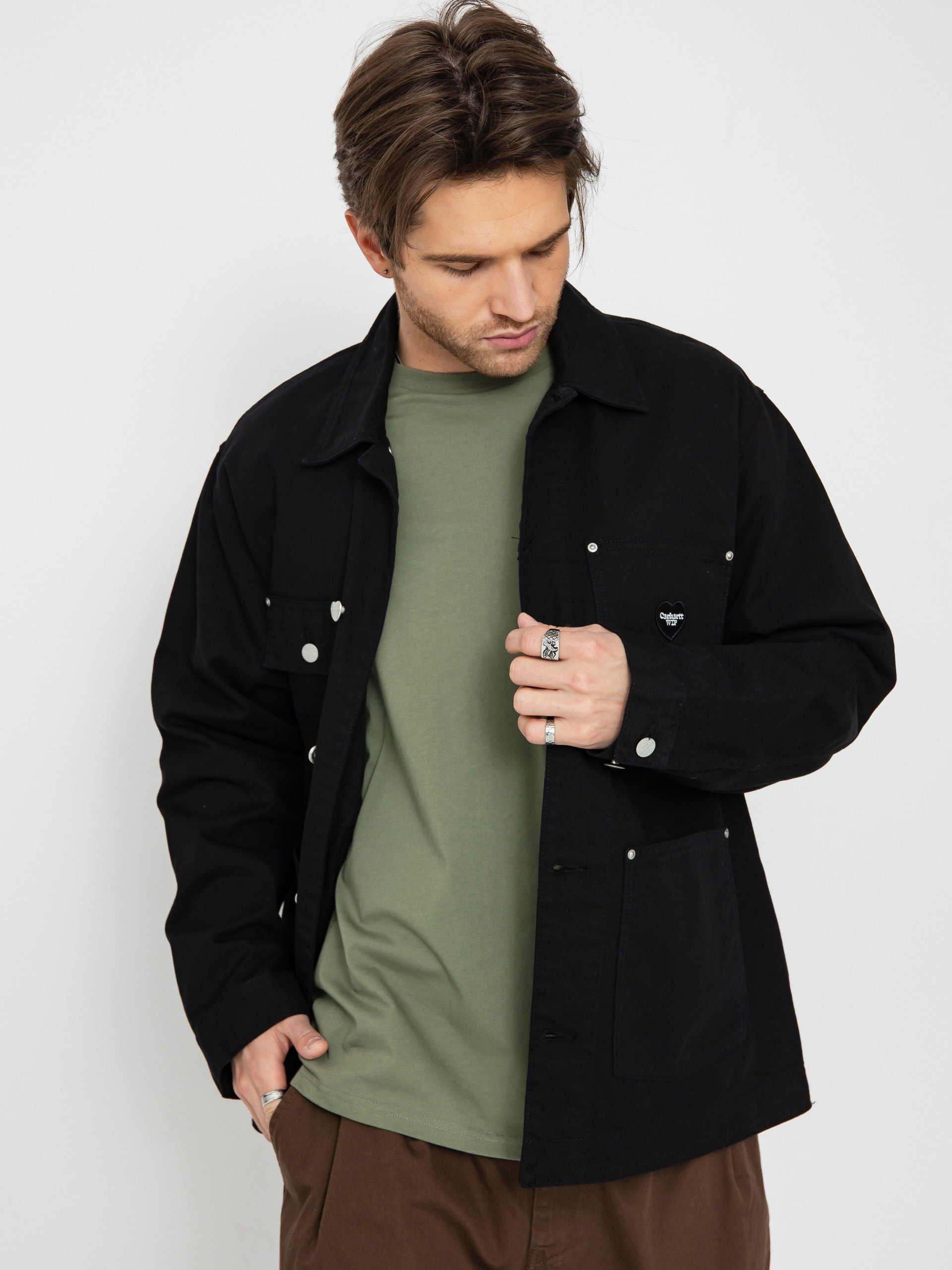 Bunda Carhartt WIP Drewe Chore Coat (black)
