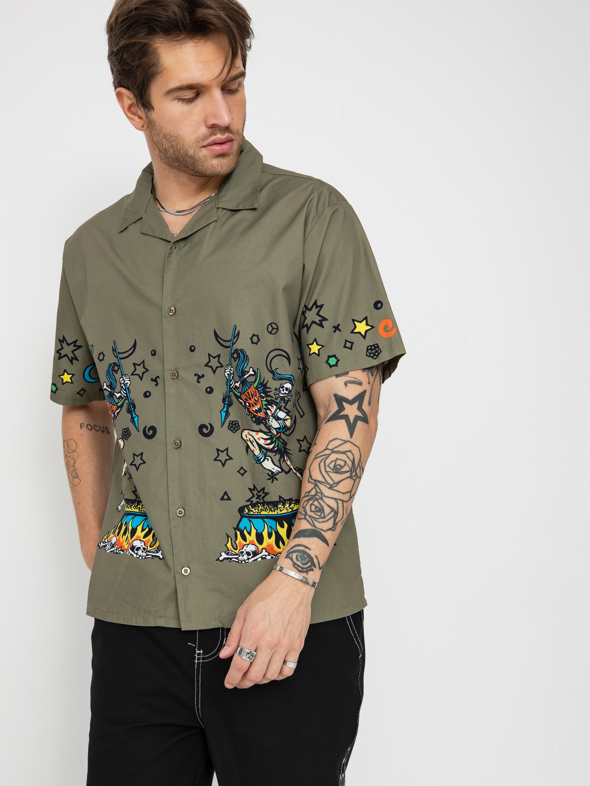 Košeľa Santa Cruz Salba Resurrection (uniform green)