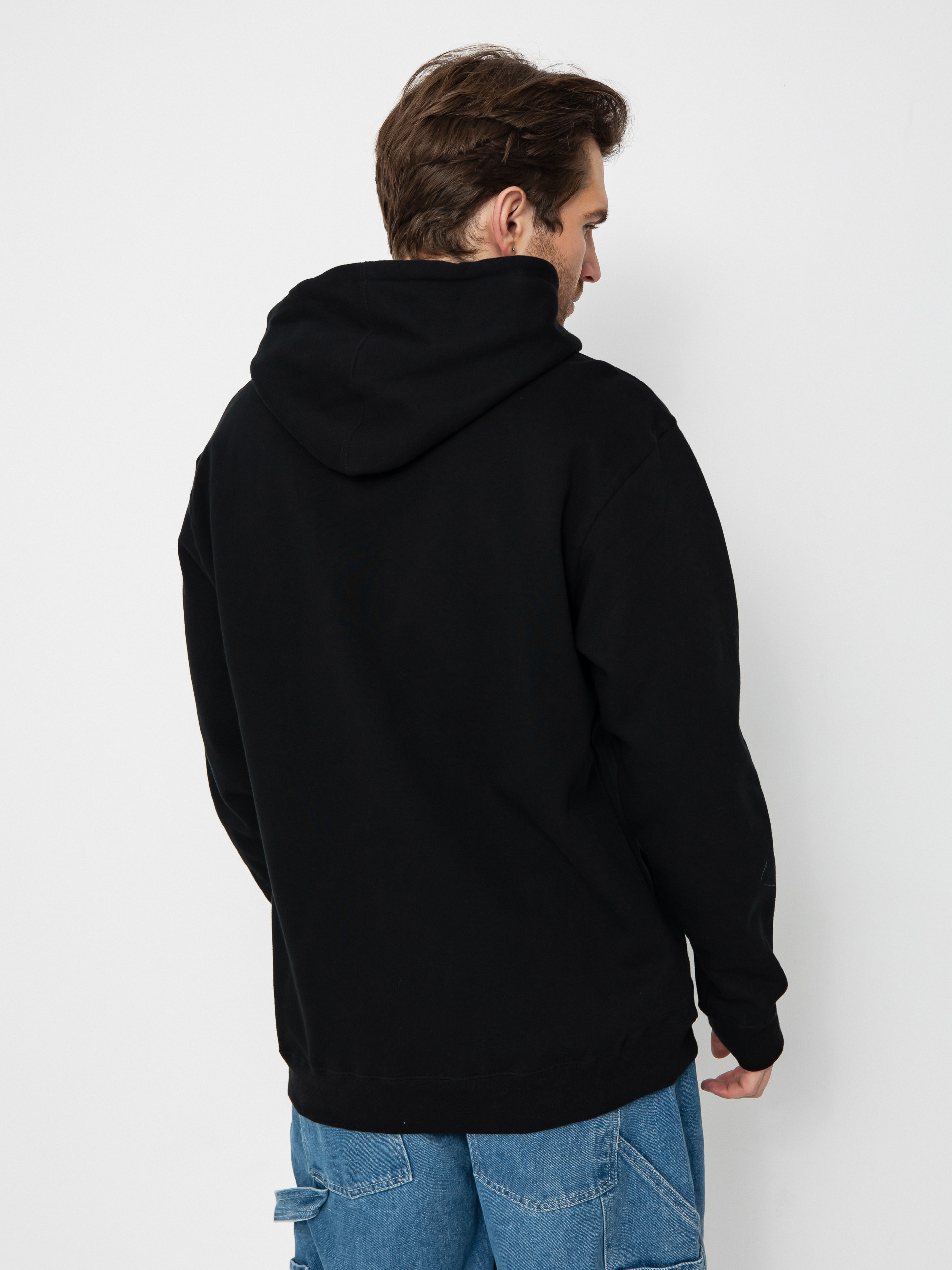 Mikina s kapucňou Spitfire Bighead Fill HD (black/black red & white print)