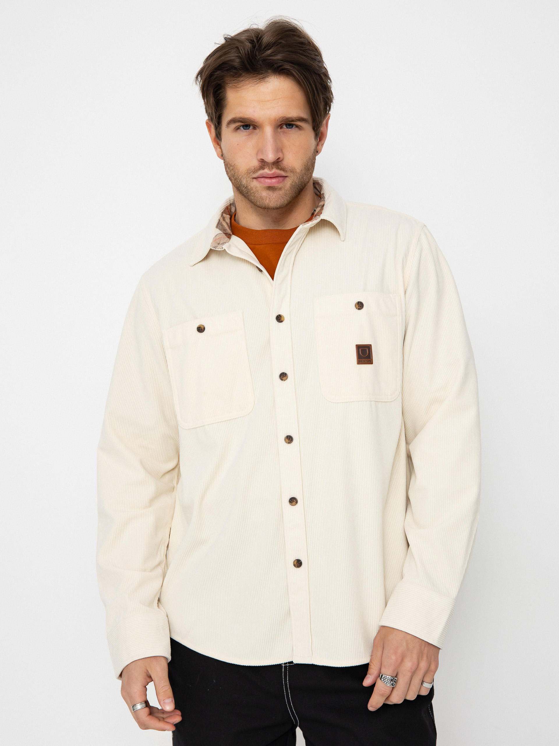 Košeľa Brixton The Field Corduroy Overshirt (whitecap)