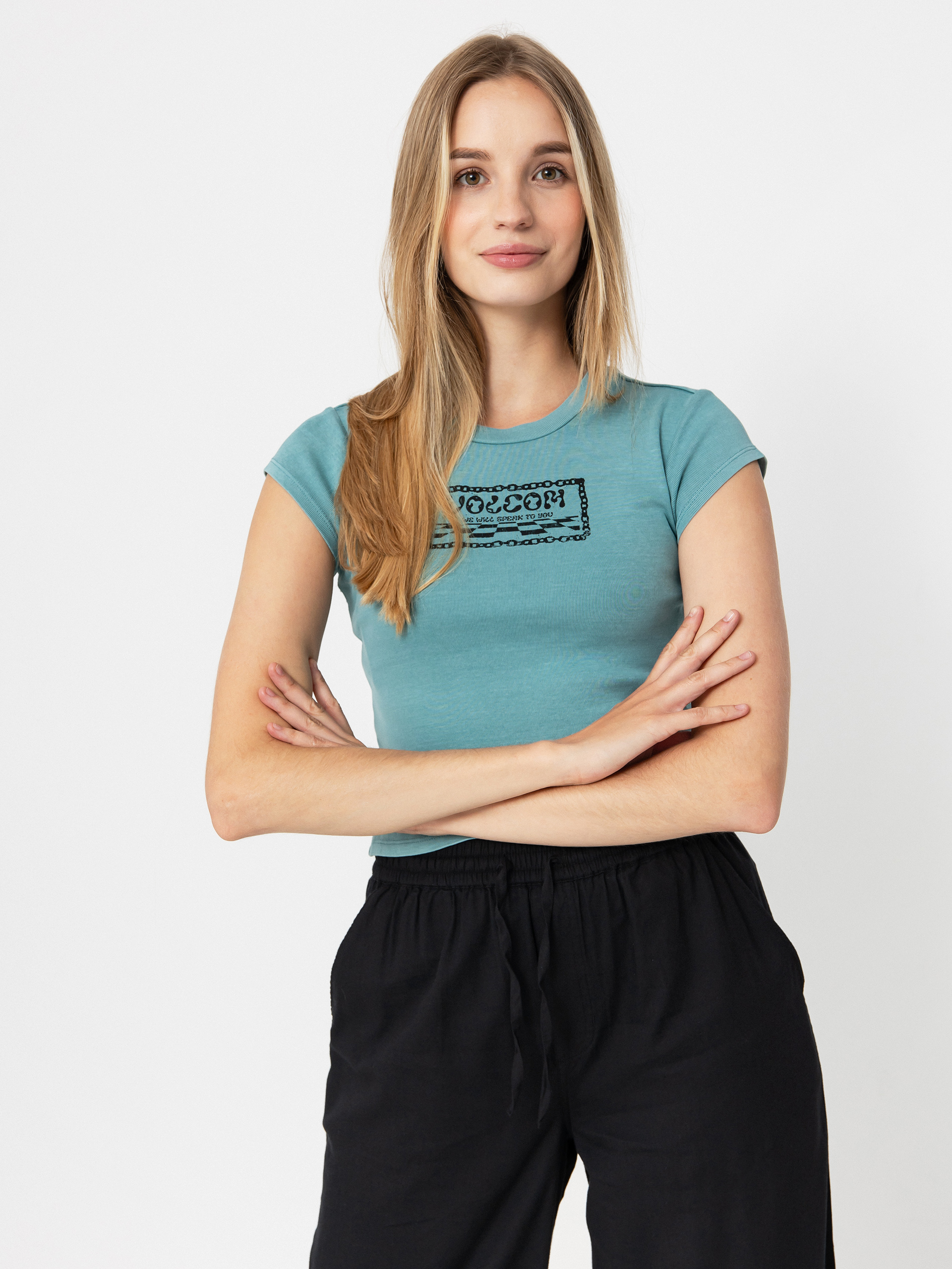 Tričko Volcom Fa F Rygalski Baby Wmn (teal)