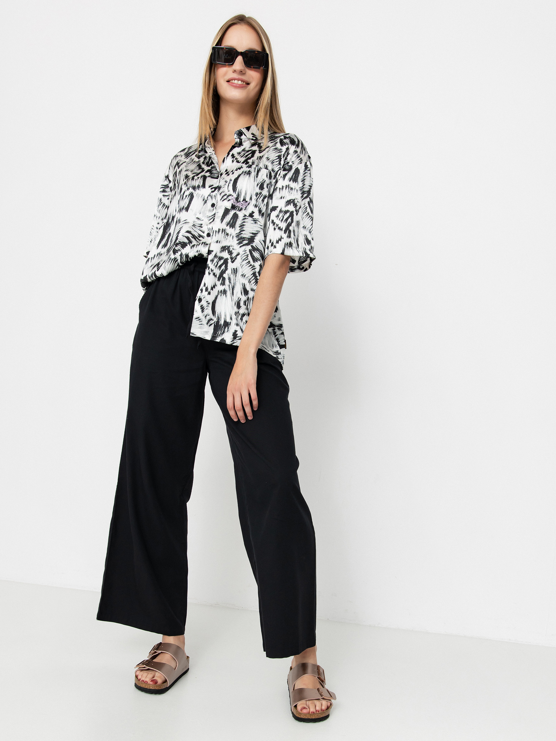 Košeľa Volcom Fa Alix Wmn (black white)