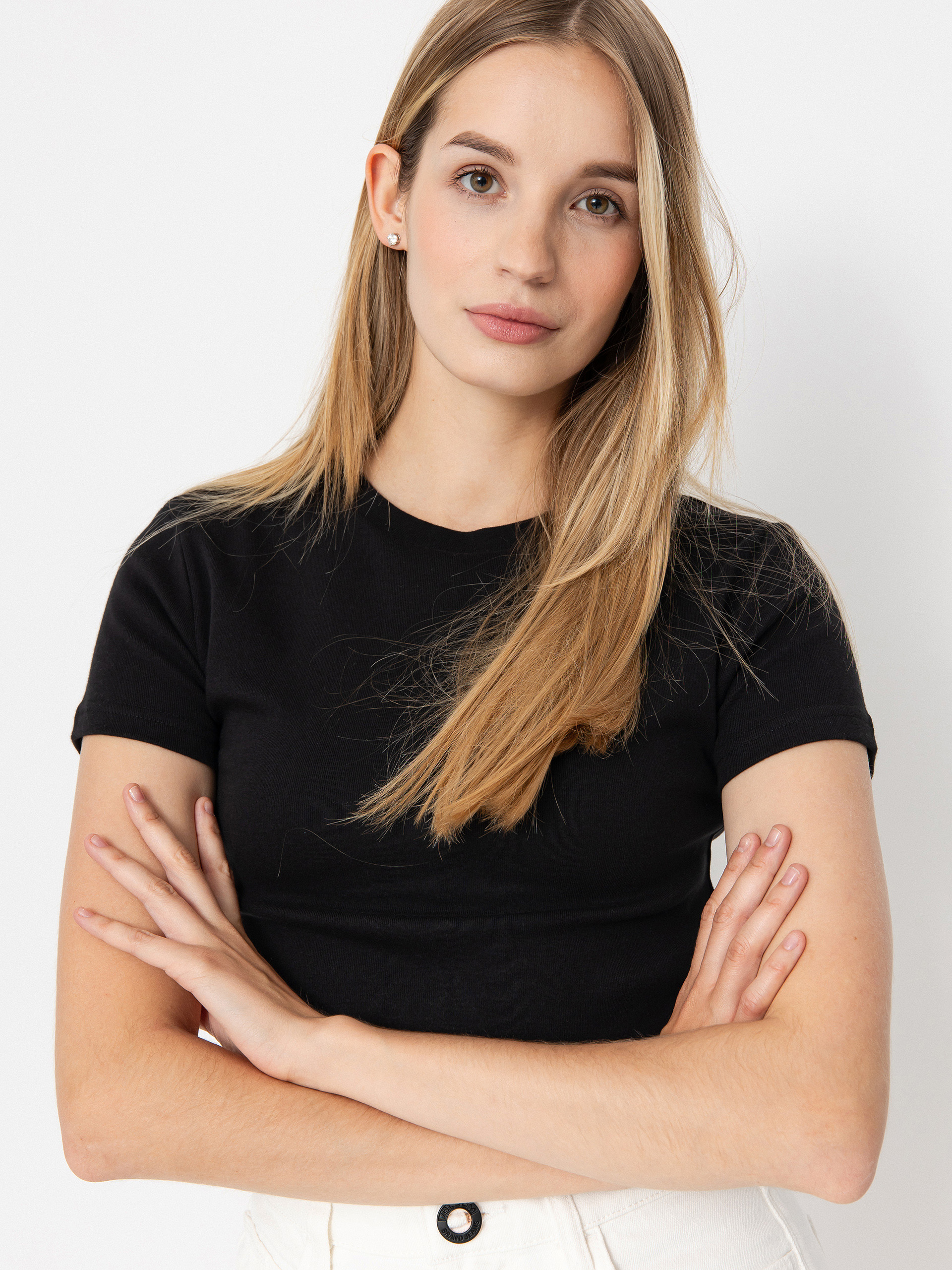 Tričko Volcom Volcomstone Crop Wmn (black)