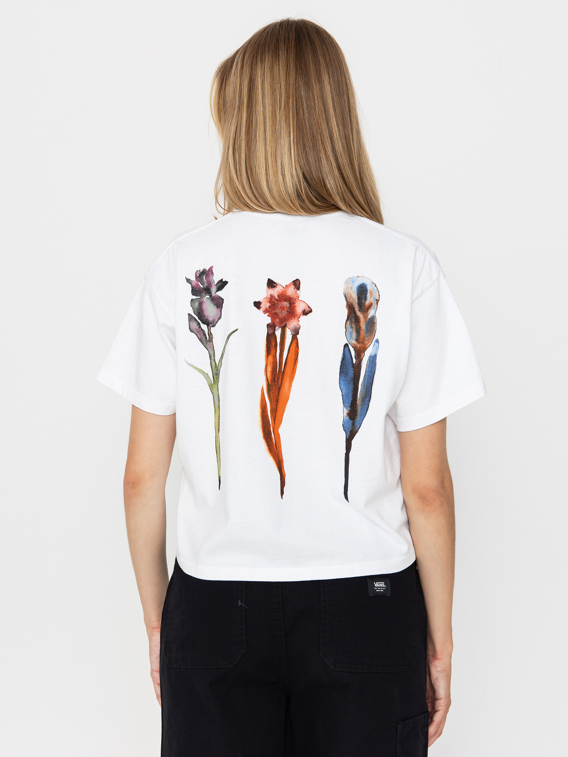 Tričko OBEY Water Color Flower Wmn (white)