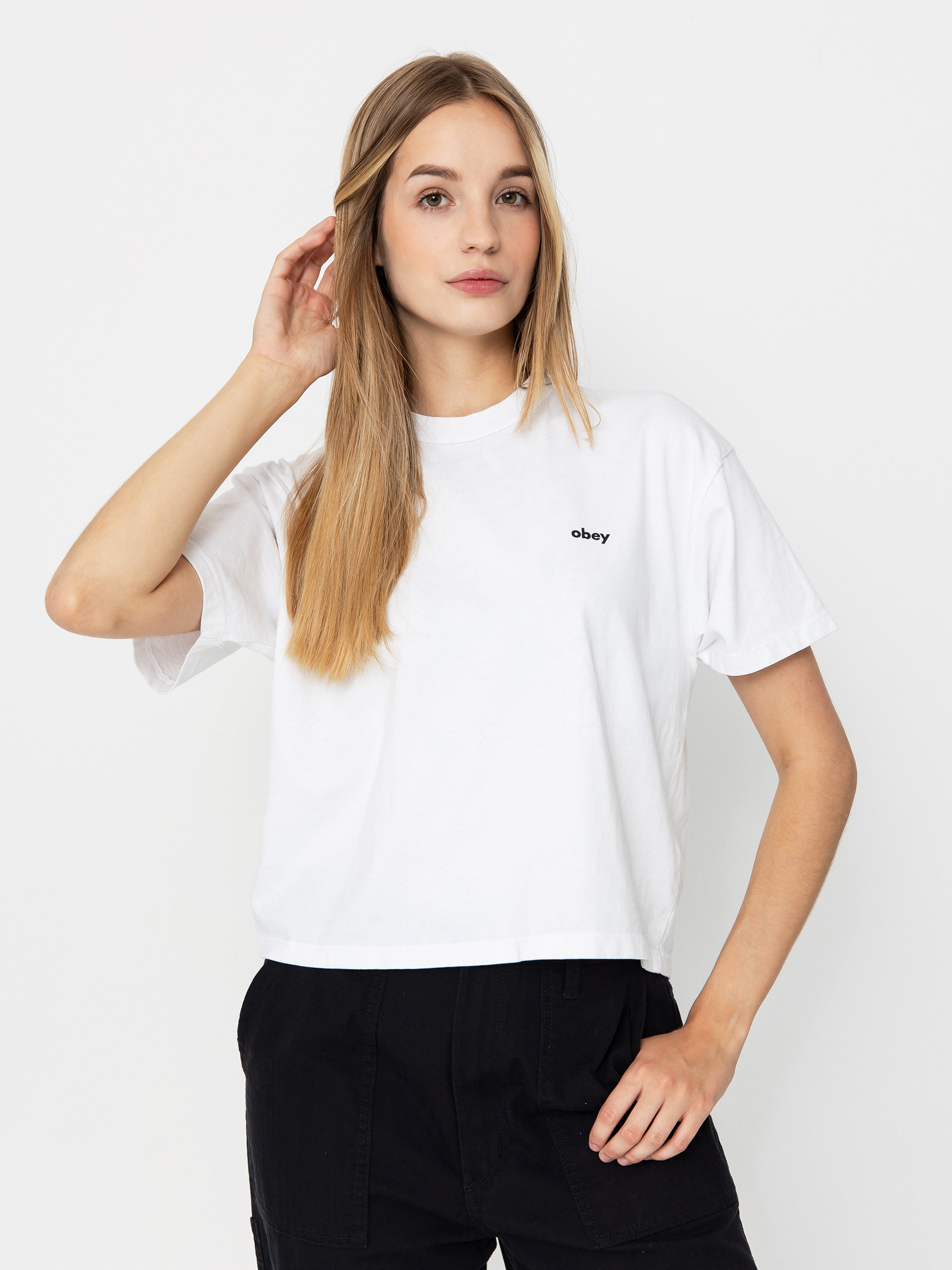 Tričko OBEY Water Color Flower Wmn (white)