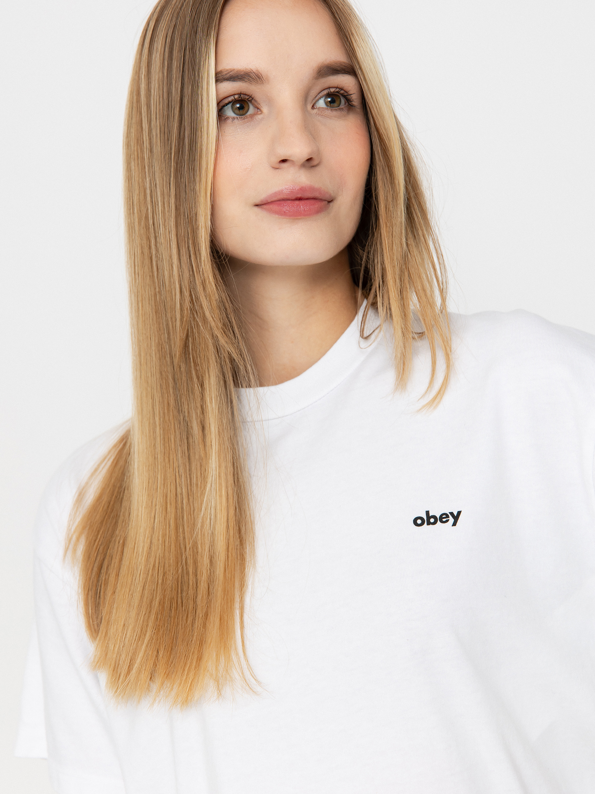 Tričko OBEY Water Color Flower Wmn (white)