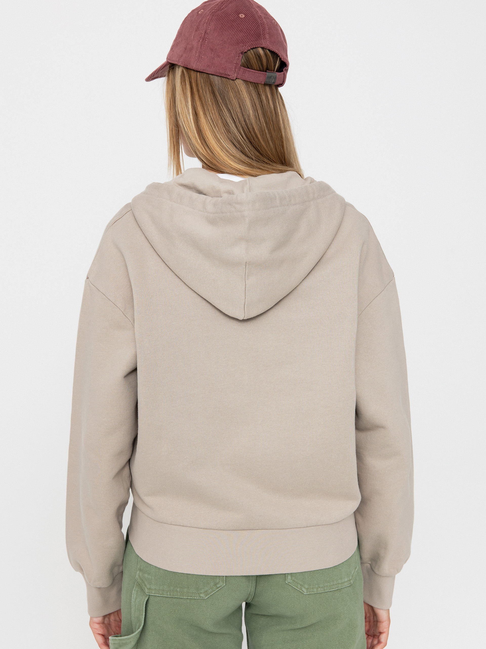 Mikina s kapucňou Carhartt WIP Casey ZHD Wmn (dusky beige/silver)