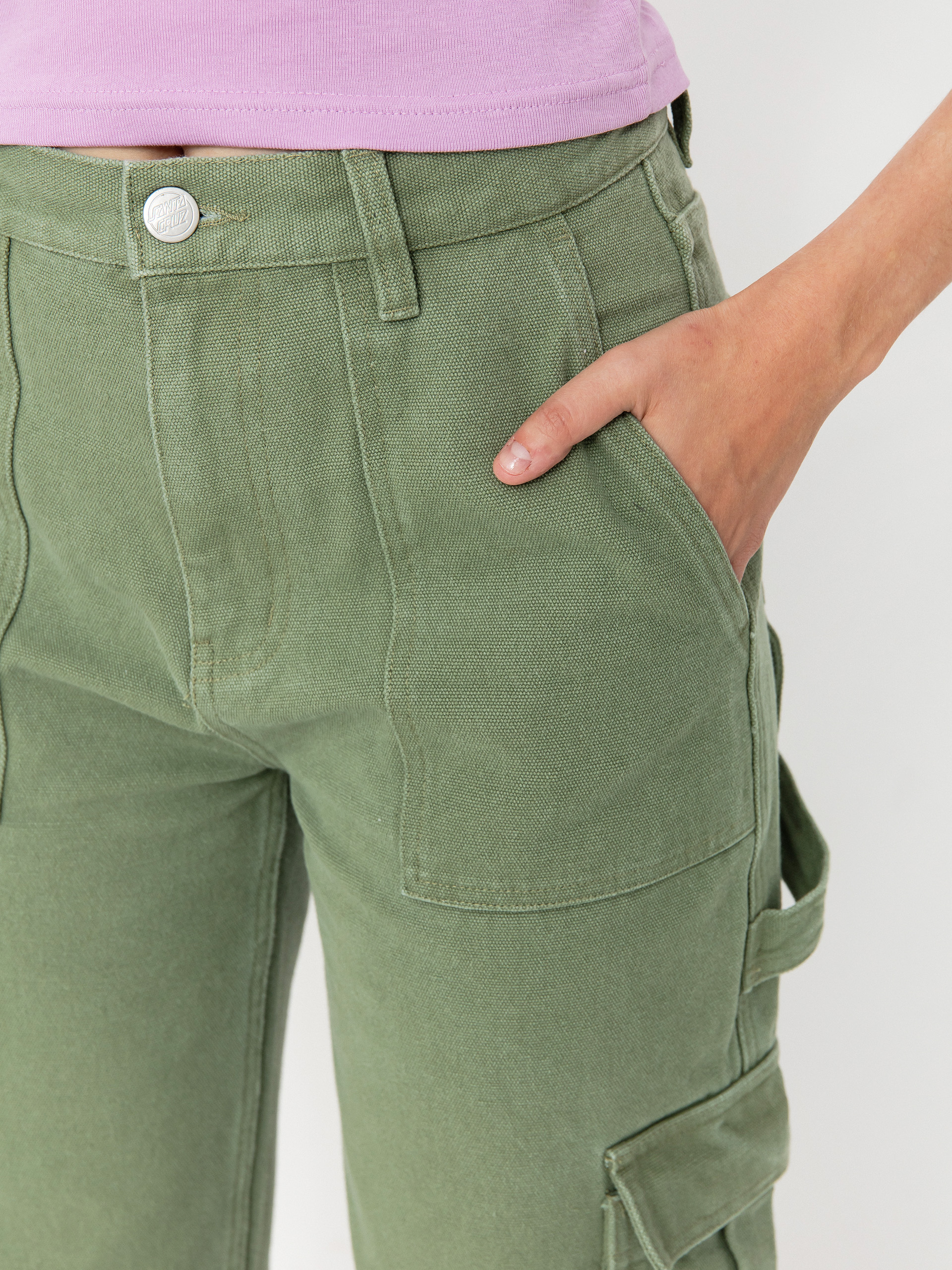 Nohavice Santa Cruz Workers Cargo Wmn (pale sage wash)