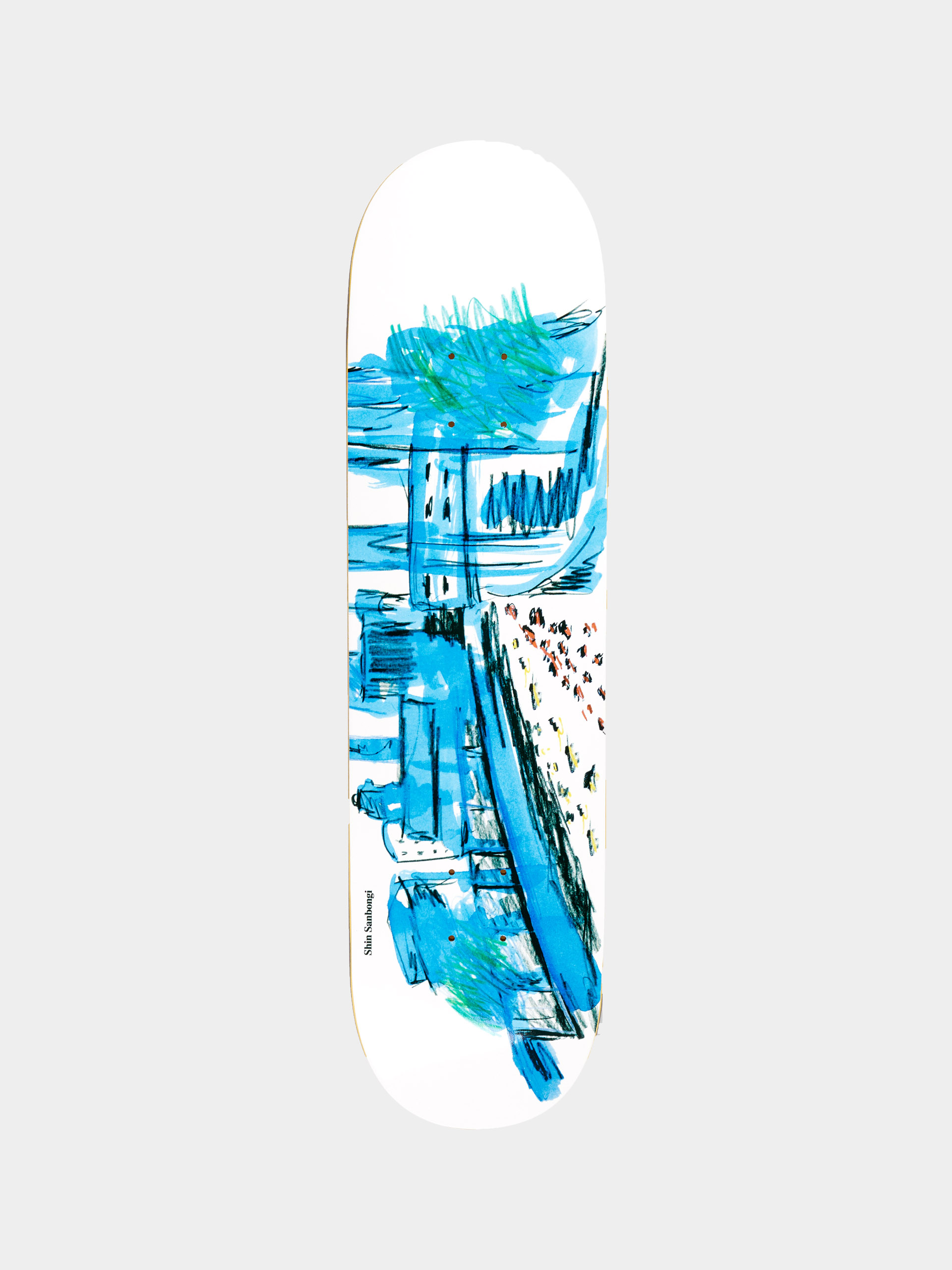 Doska Polar Skate Shin Sanbongi Shin City (white/blue)