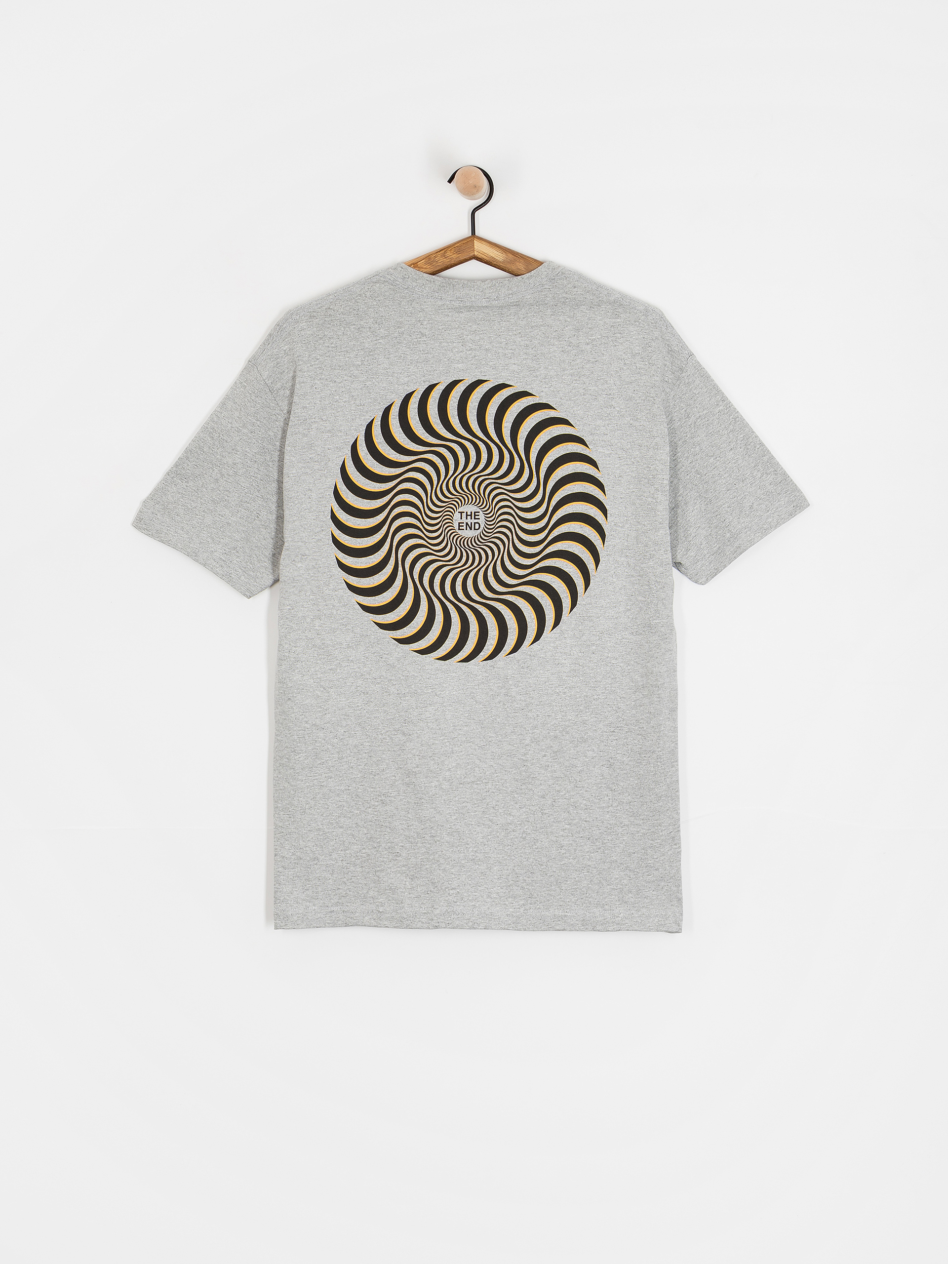 Tričko Spitfire Classic Swirl Overlay (heather grey w/black&gold prints)