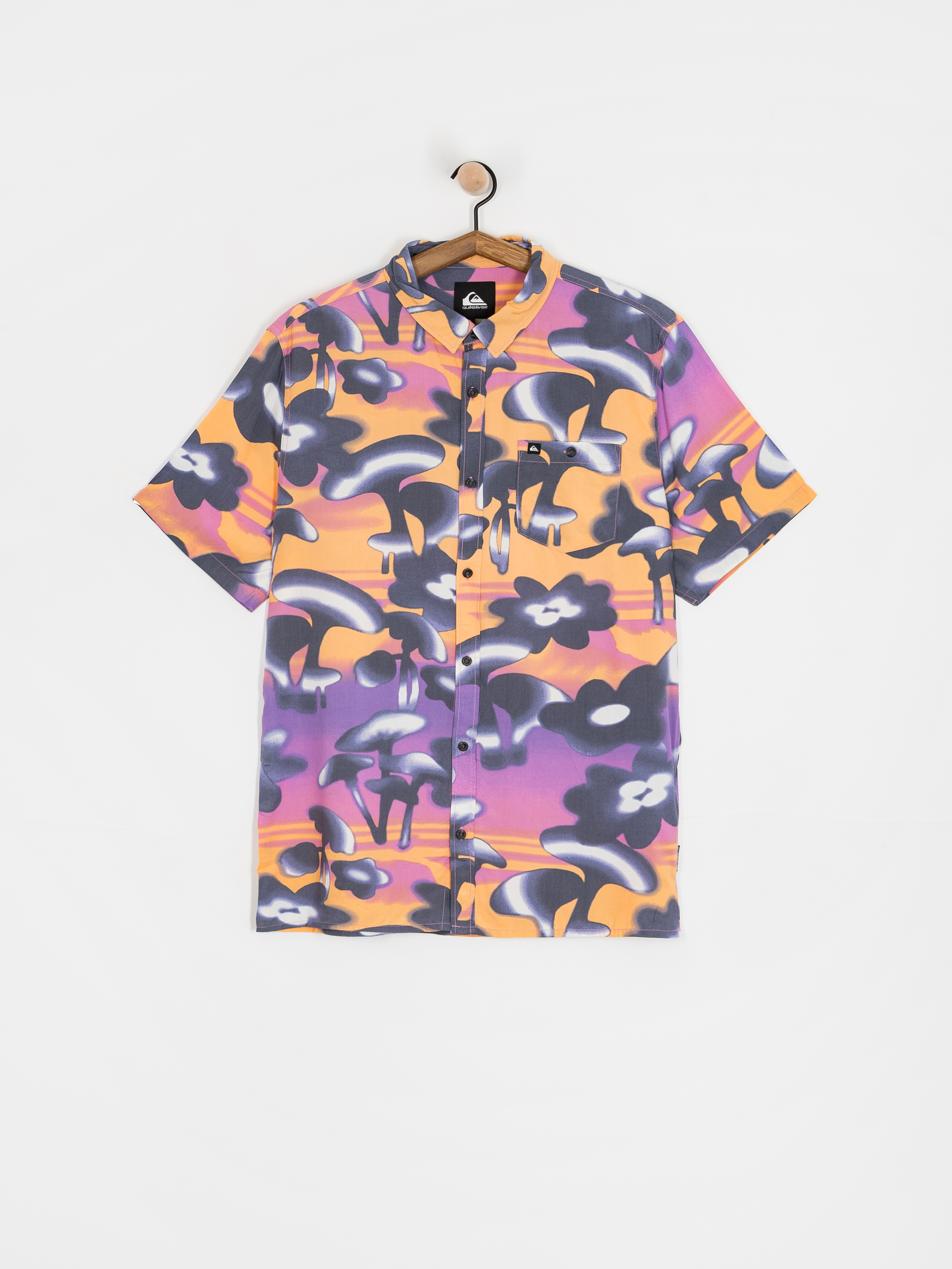 Košeľa Quiksilver Safe Paradise (vintage violet biophilia)
