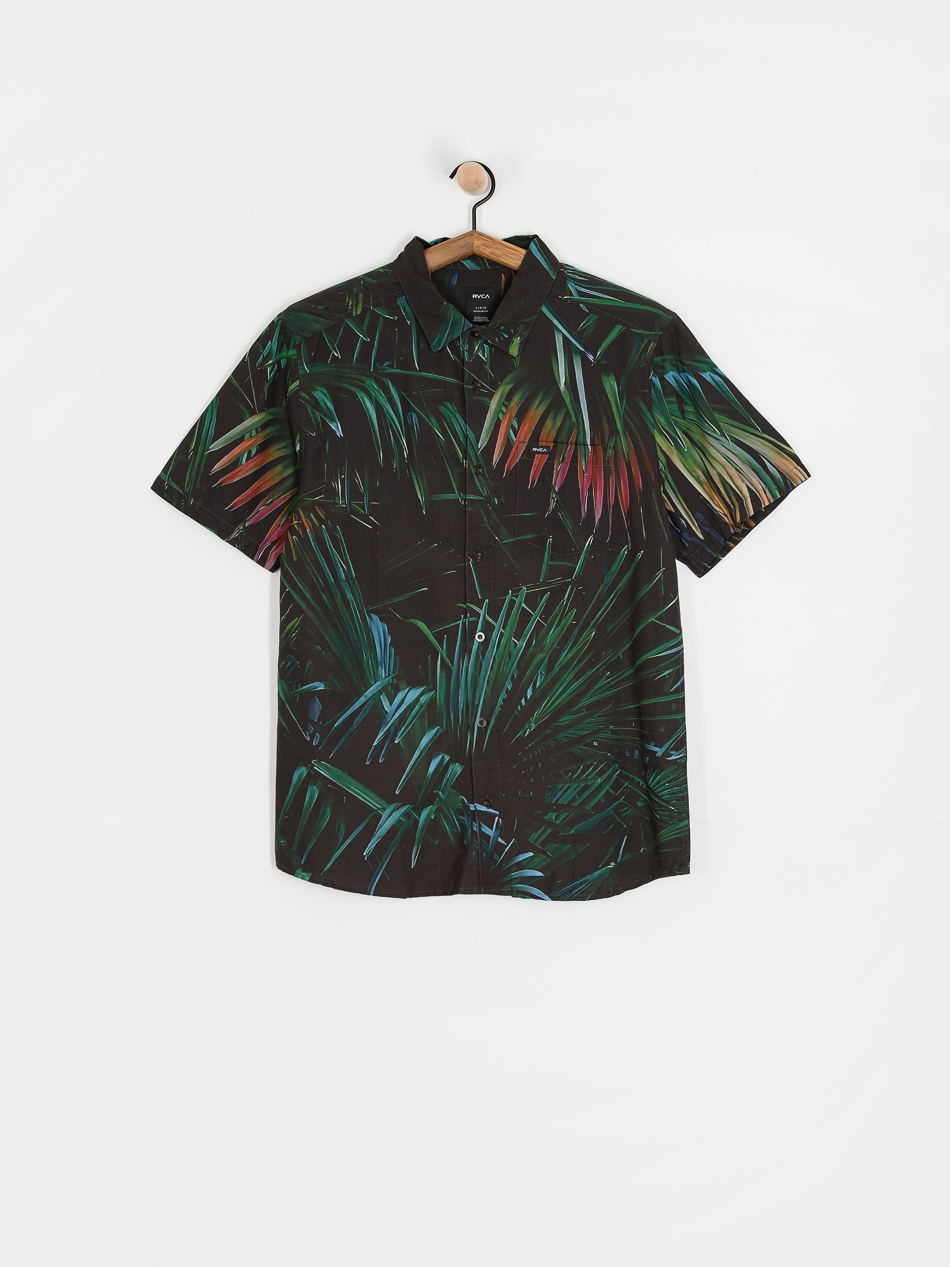 Košeľa RVCA Hawaii Palms (black)
