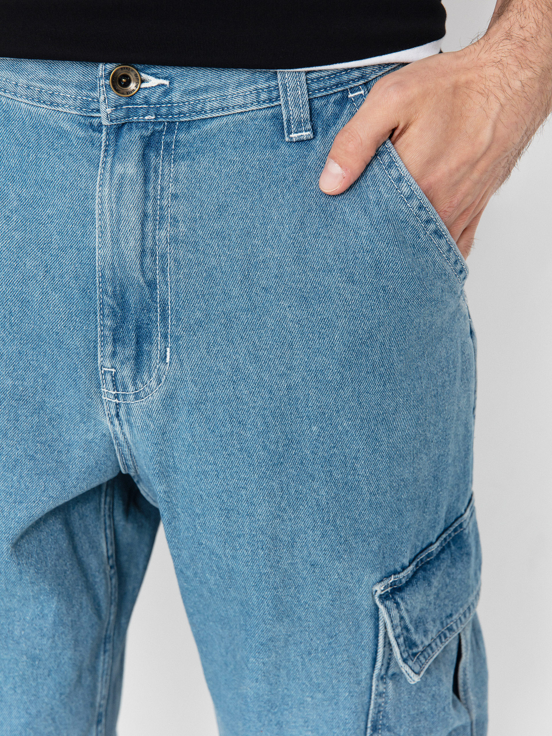 Nohavice Vans Service Cargo Loose Denim (stonewash/blue)