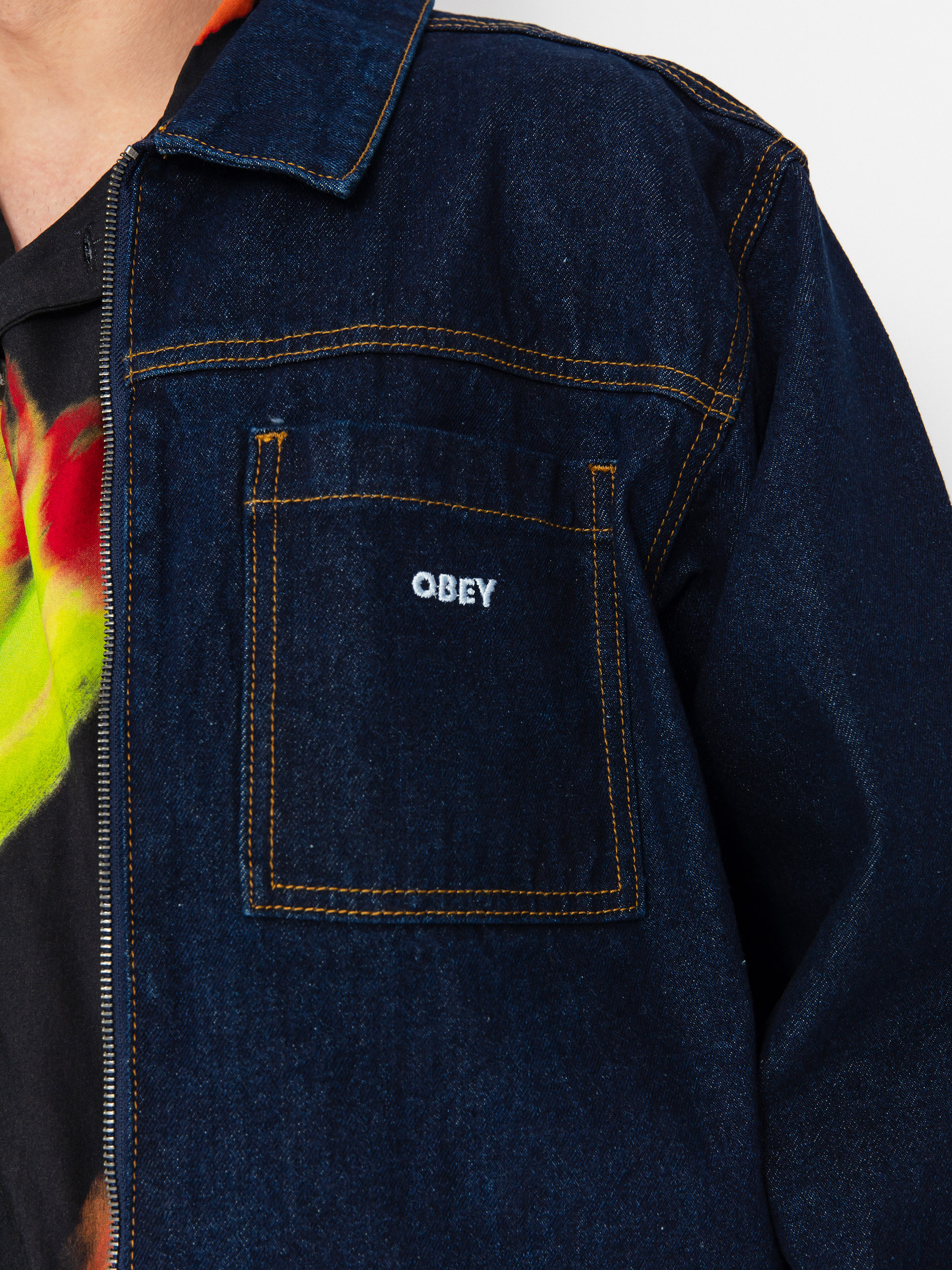 Bunda OBEY Icon Hardwork (rinse indigo)