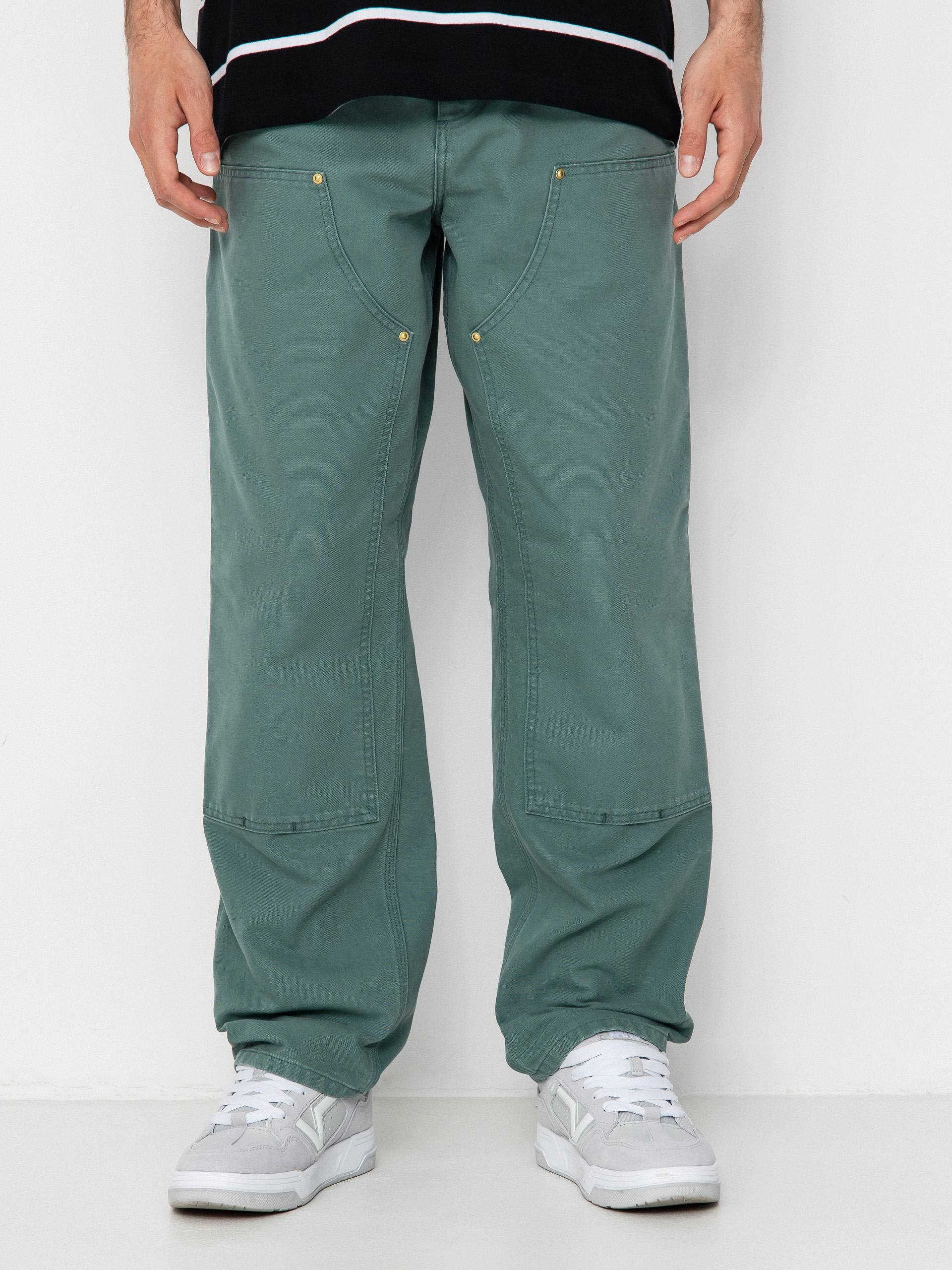Nohavice Carhartt WIP Double Knee (silver pine)