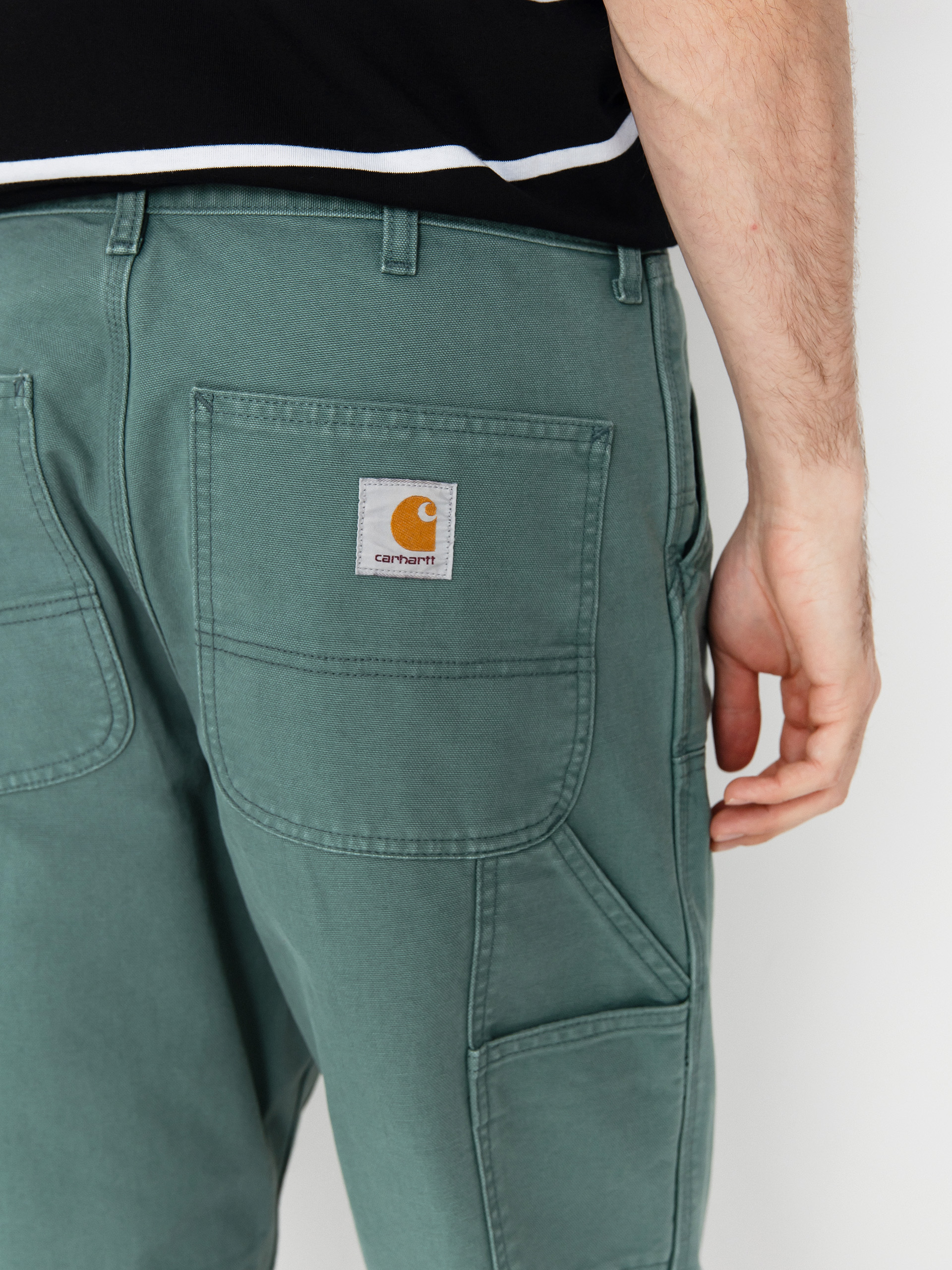 Nohavice Carhartt WIP Double Knee (silver pine)
