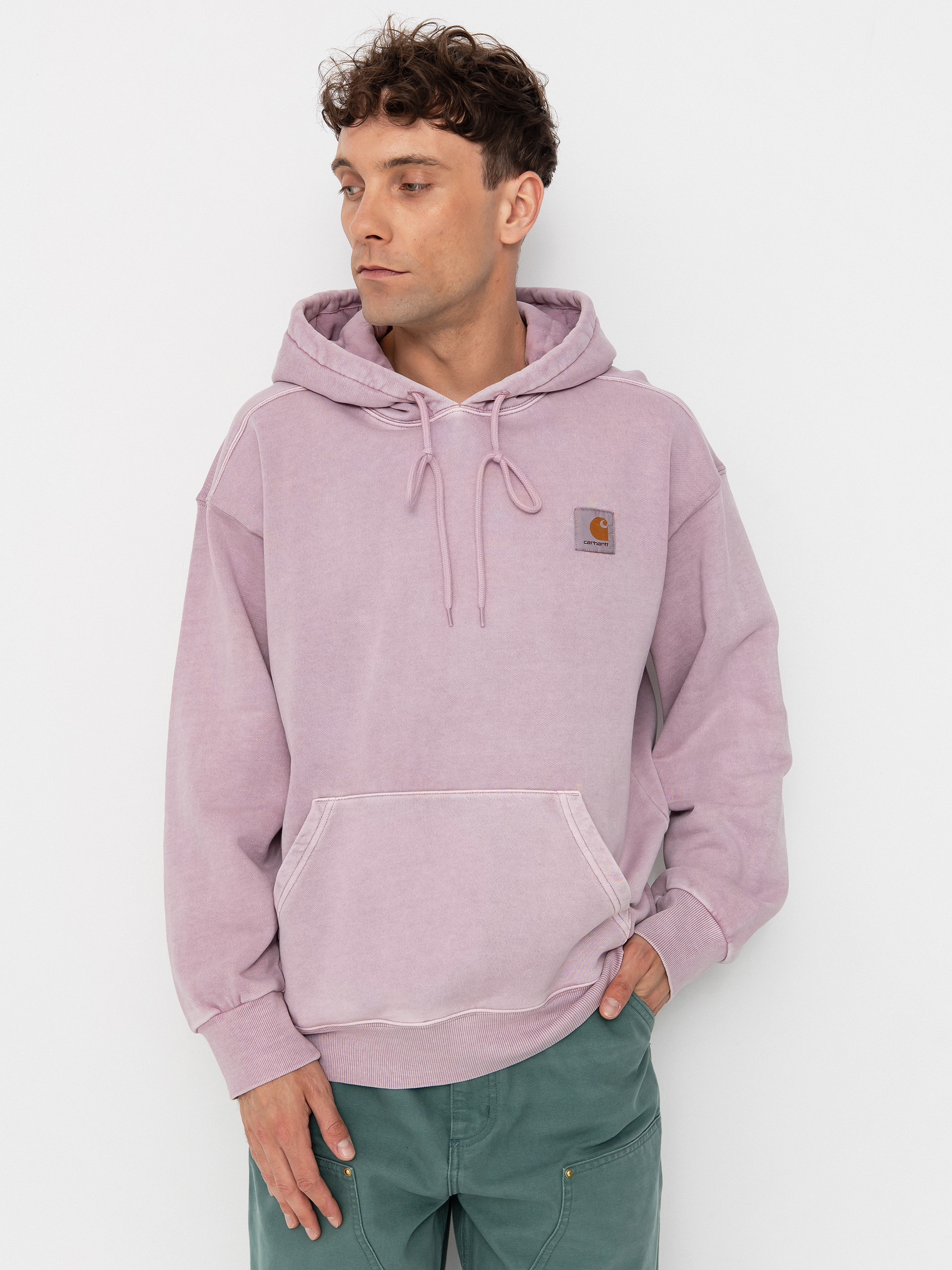 Mikina s kapucňou Carhartt WIP Nelson HD (hortensia)