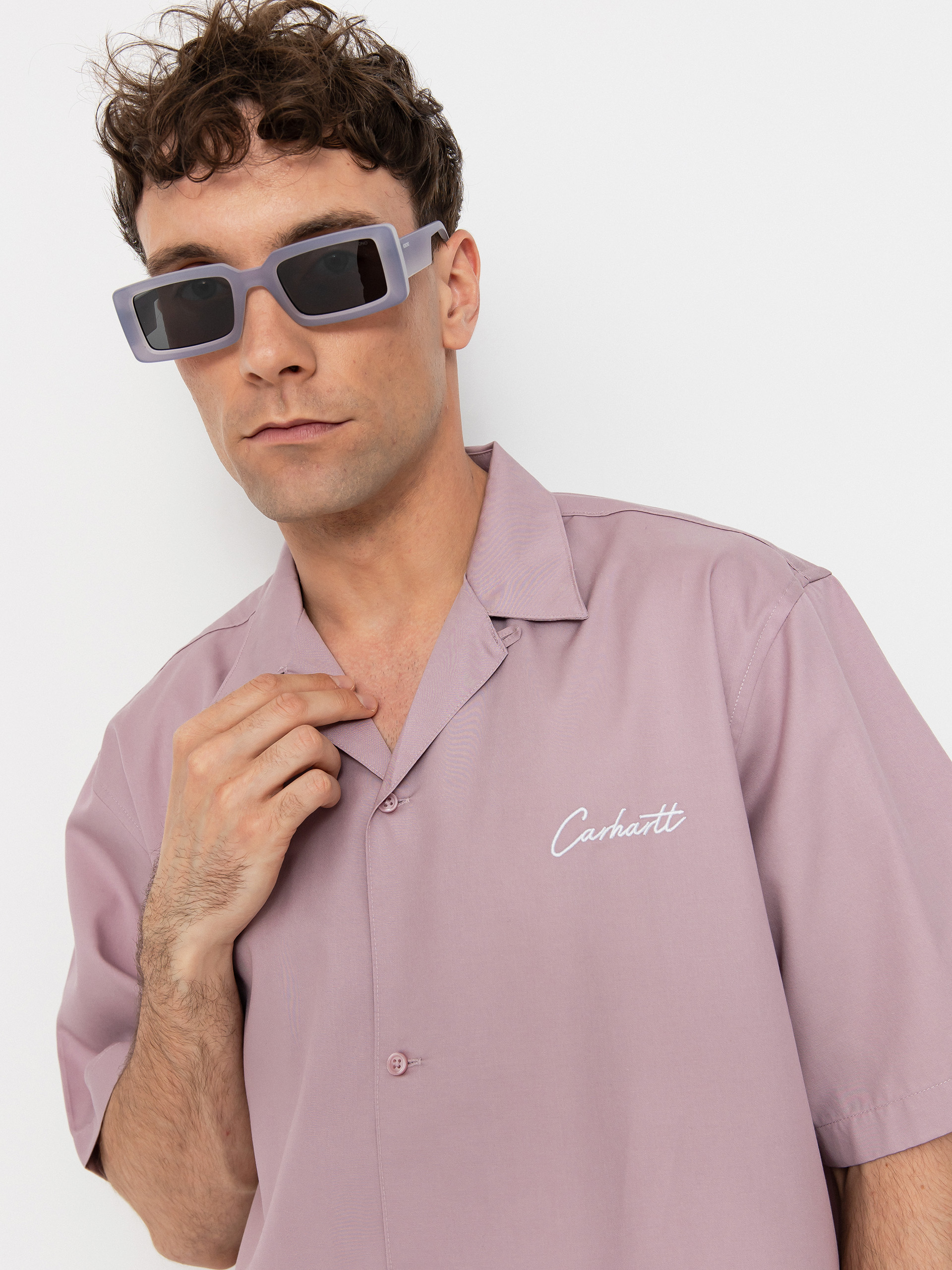 Košeľa Carhartt WIP Delray (hortensia/white)