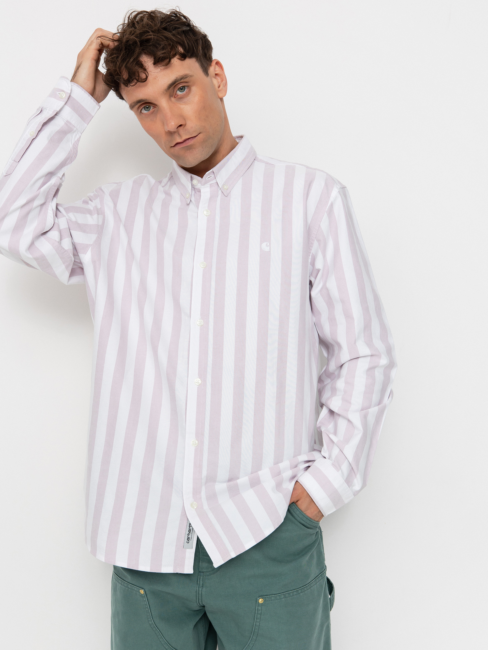 Košeľa Carhartt WIP Dillion (dillion stripe/hortensia/white)