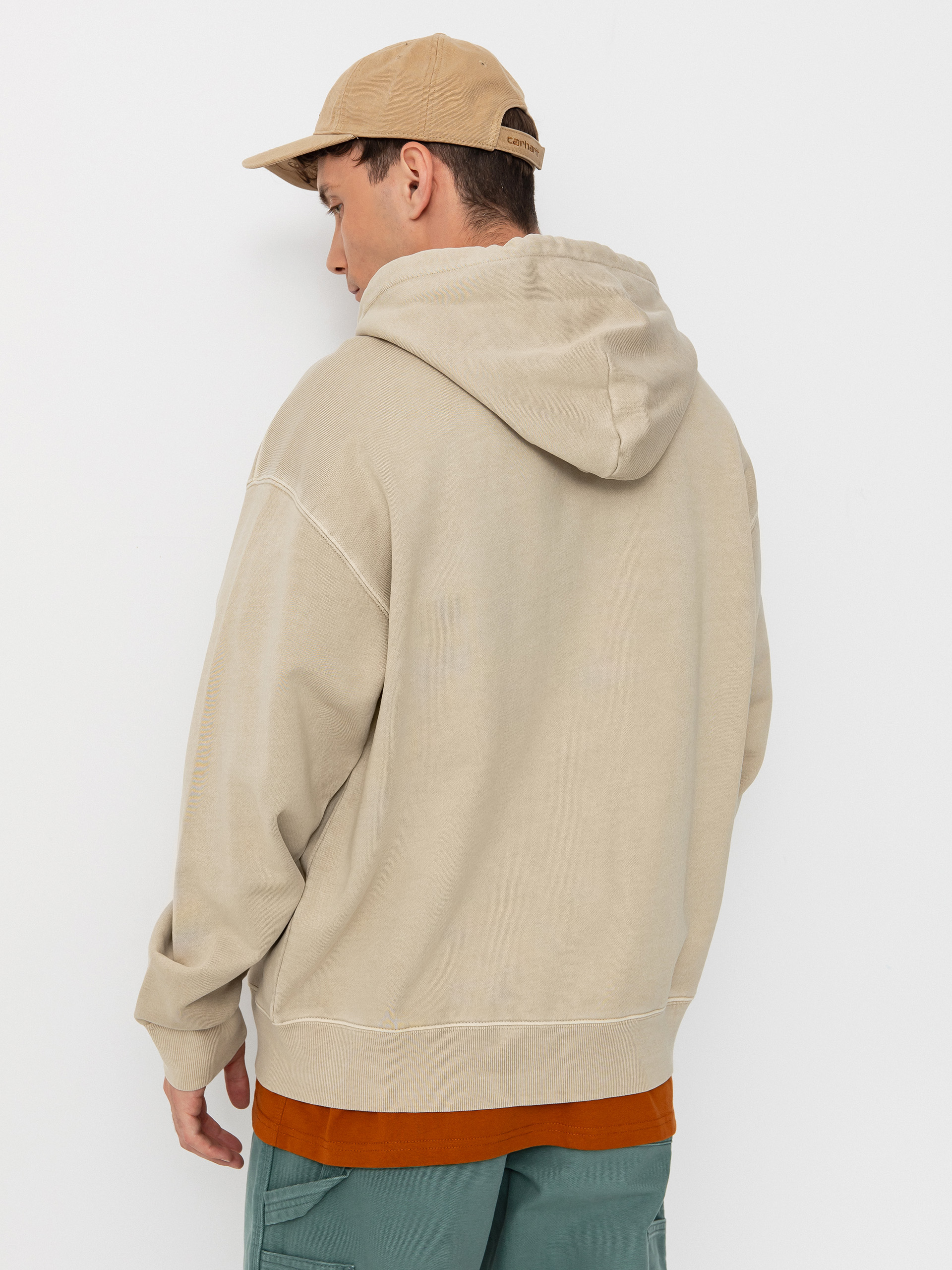 Mikina s kapucňou Carhartt WIP Nelson ZHD (fleur de sel)