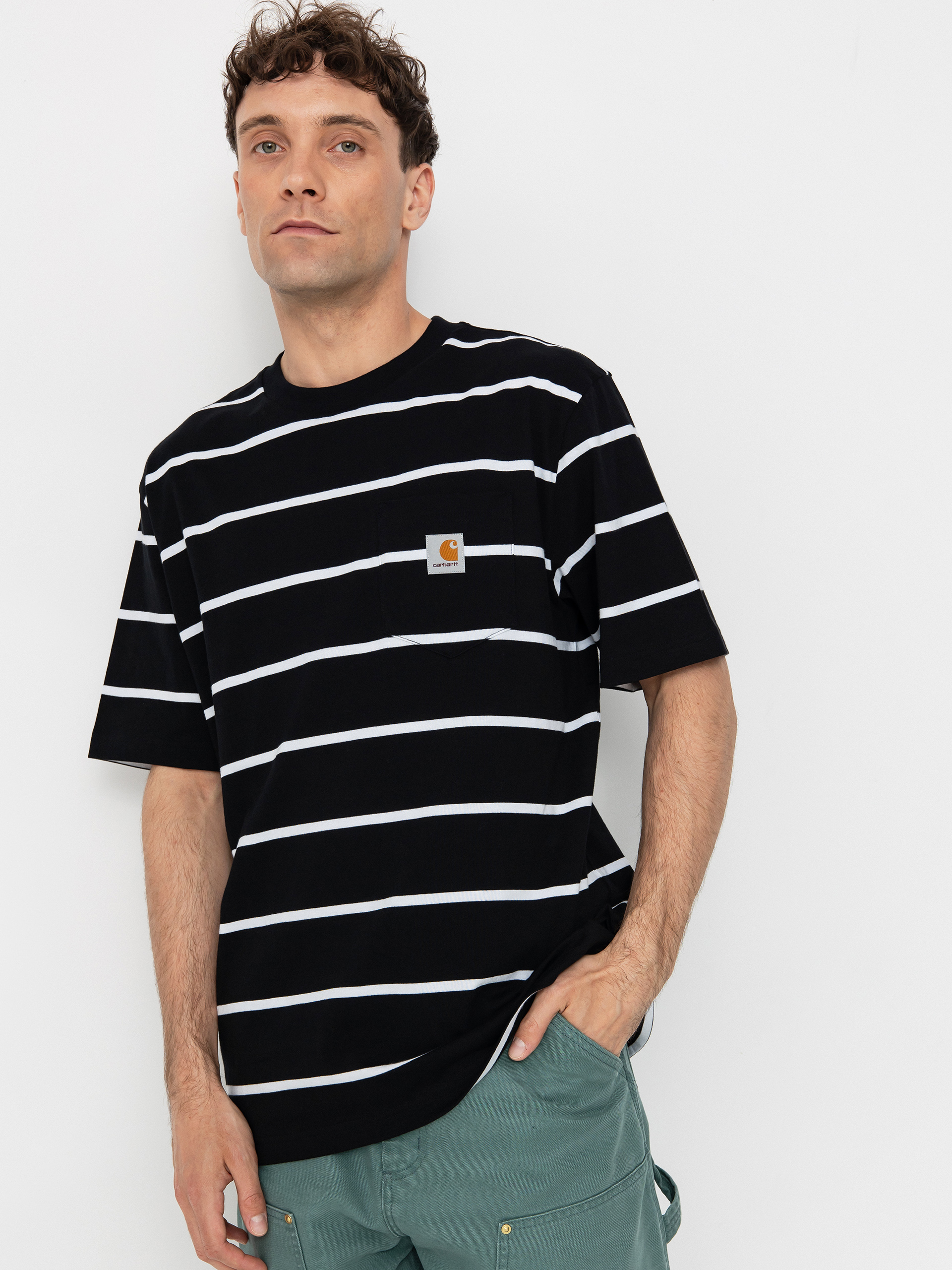Tričko Carhartt WIP Aiken Pocket (aiken stripe/black)