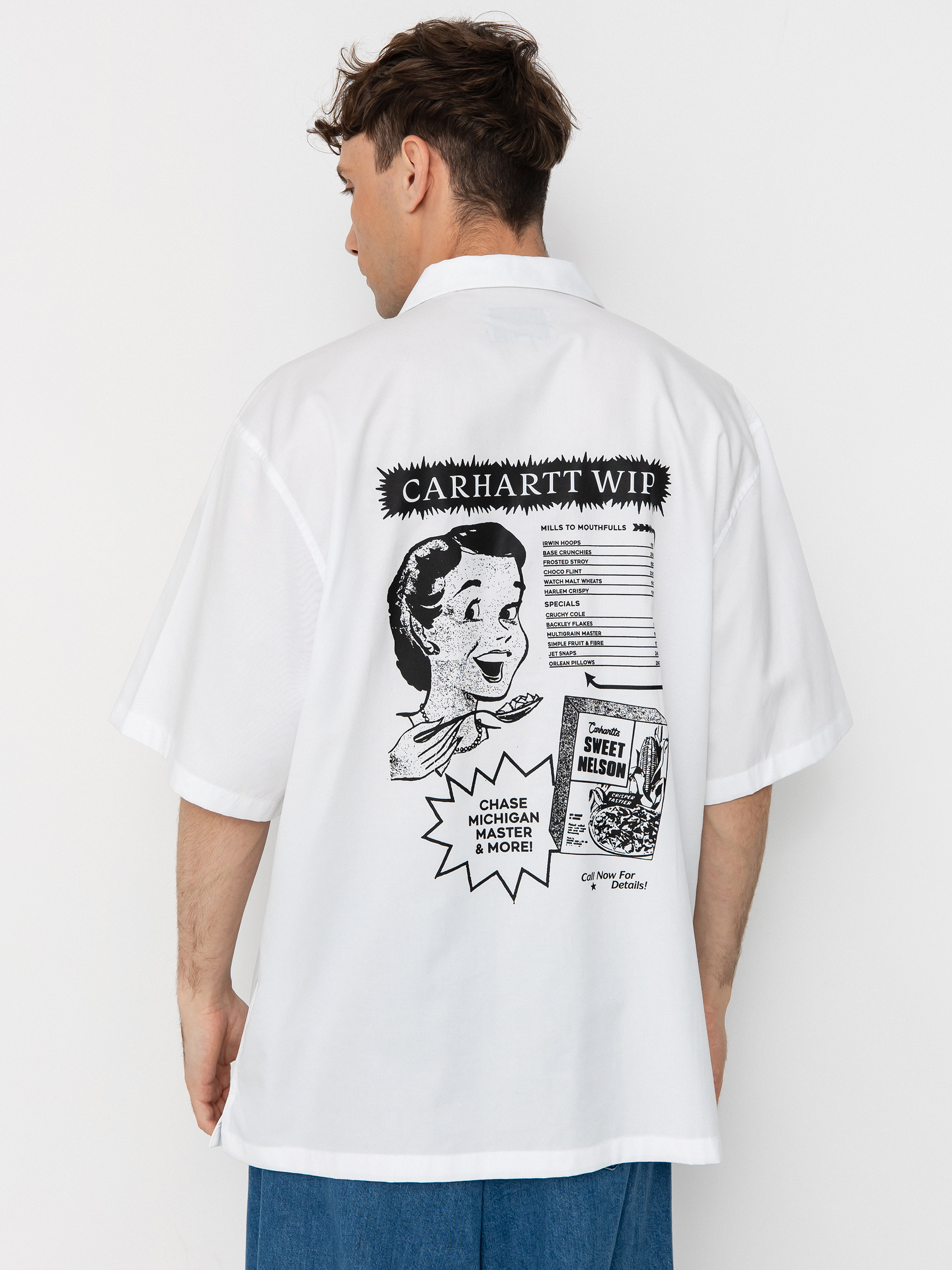 Košeľa Carhartt WIP Deli (white/black)