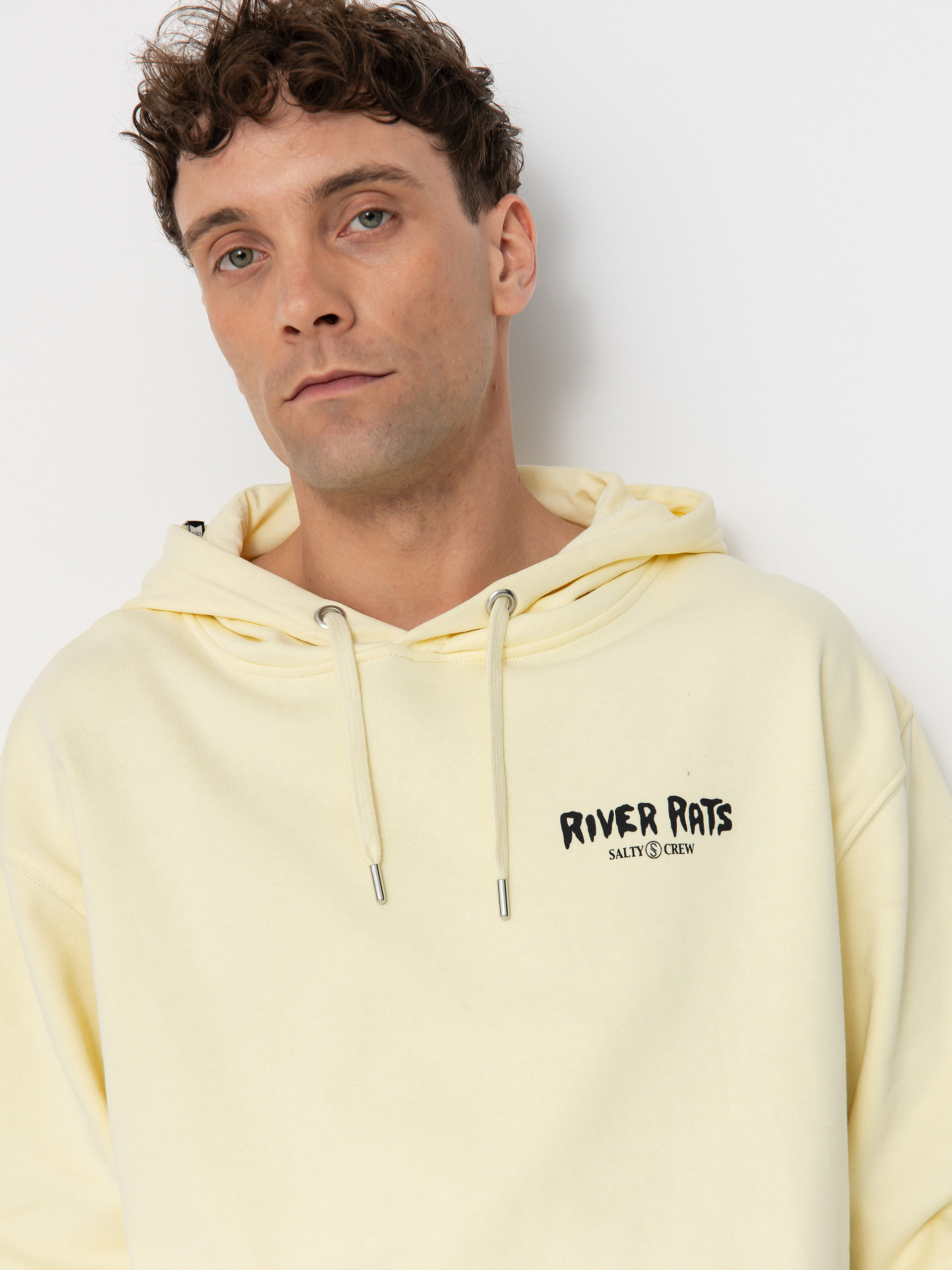 Mikina s kapucňou Salty Crew River Rats HD (transparent yellow)