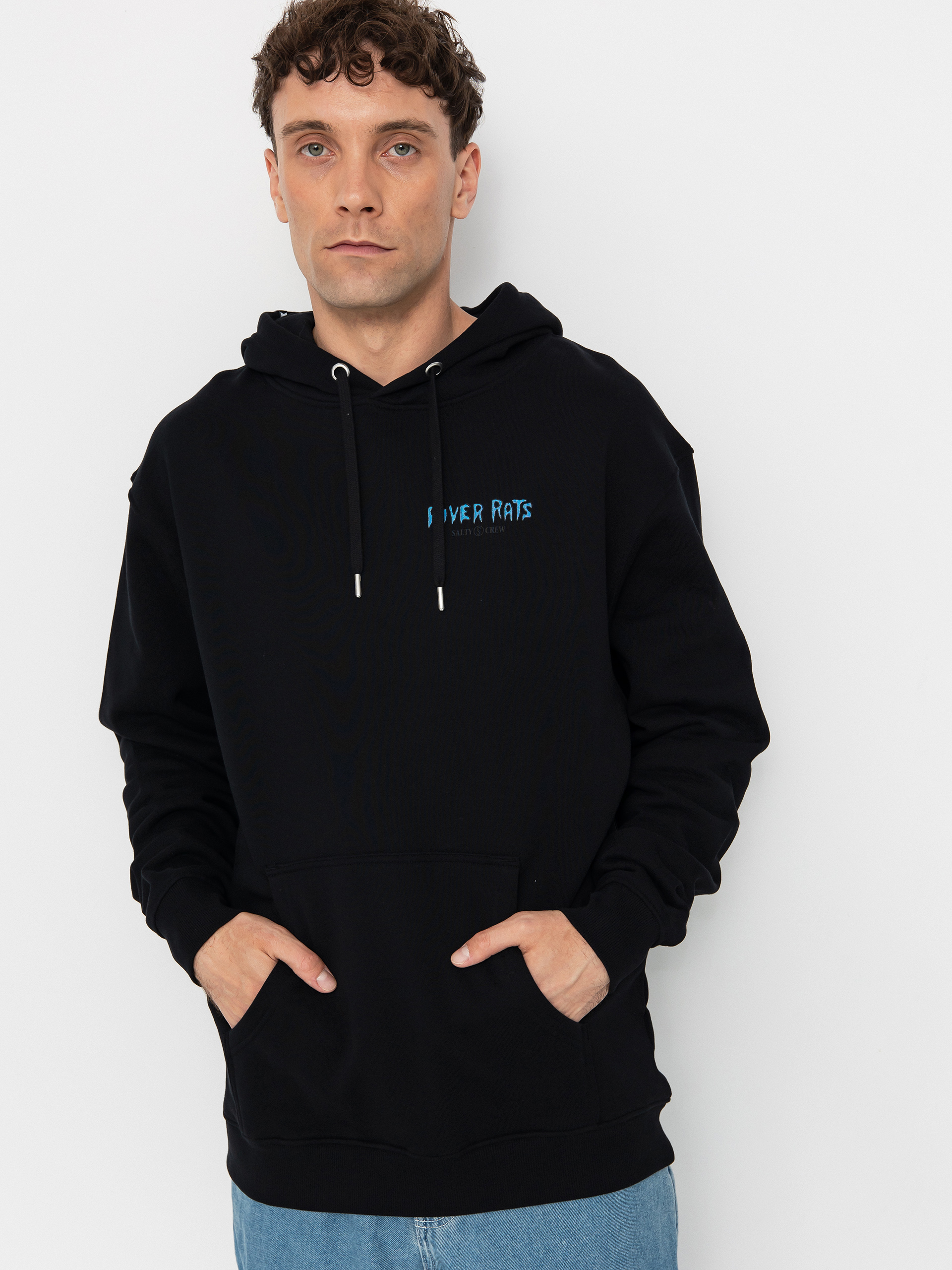 Mikina s kapucňou Salty Crew River Rats HD (black)