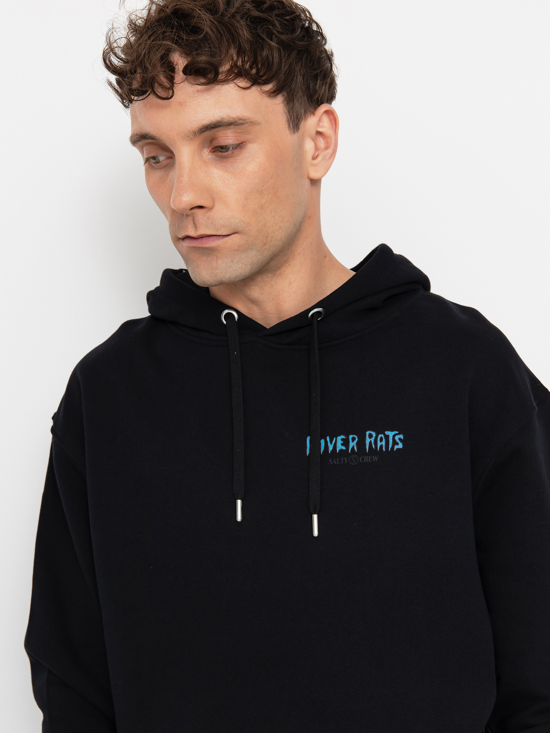 Mikina s kapucňou Salty Crew River Rats HD (black)