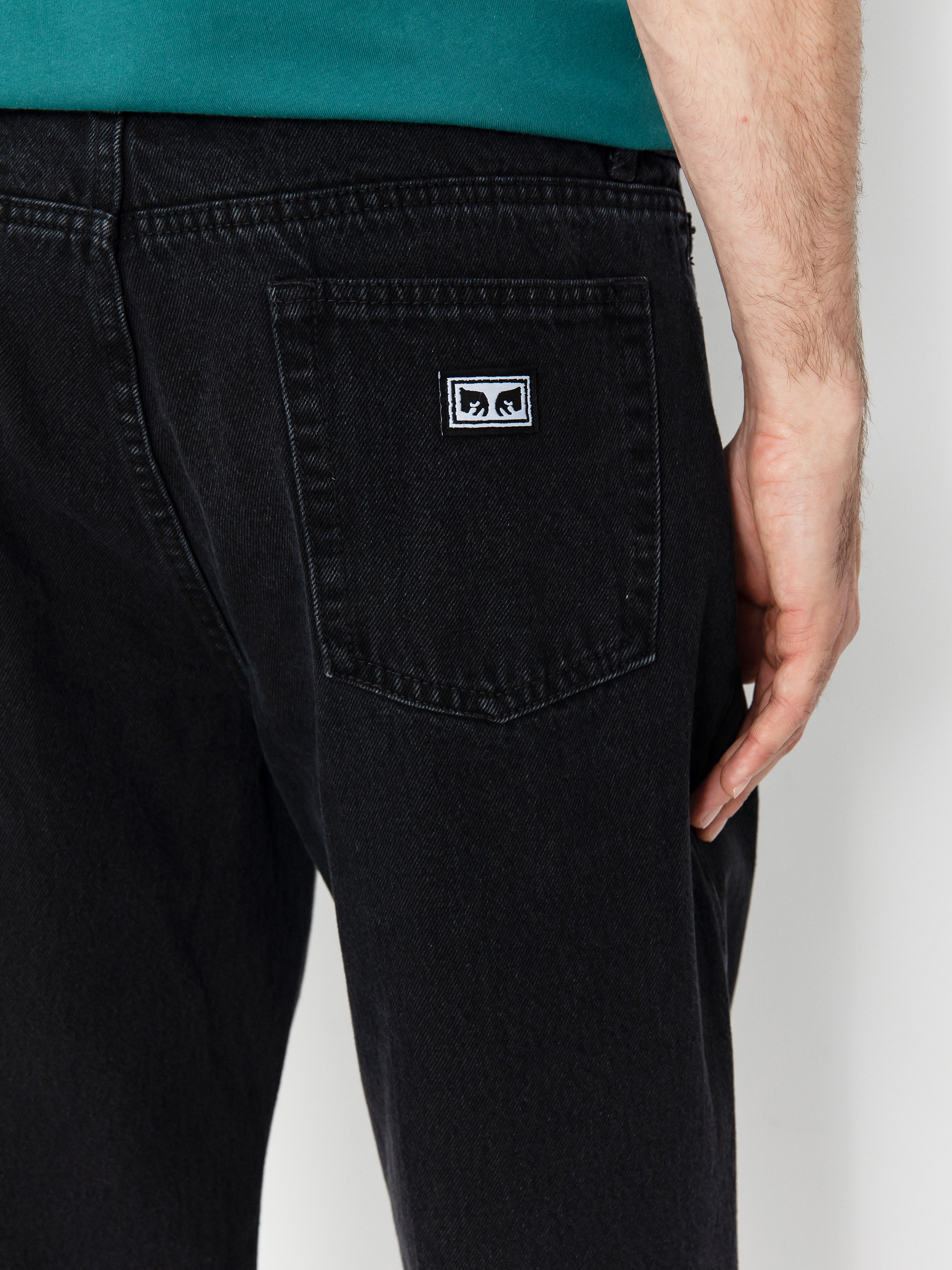 Nohavice OBEY Hardwork Denim (faded black)