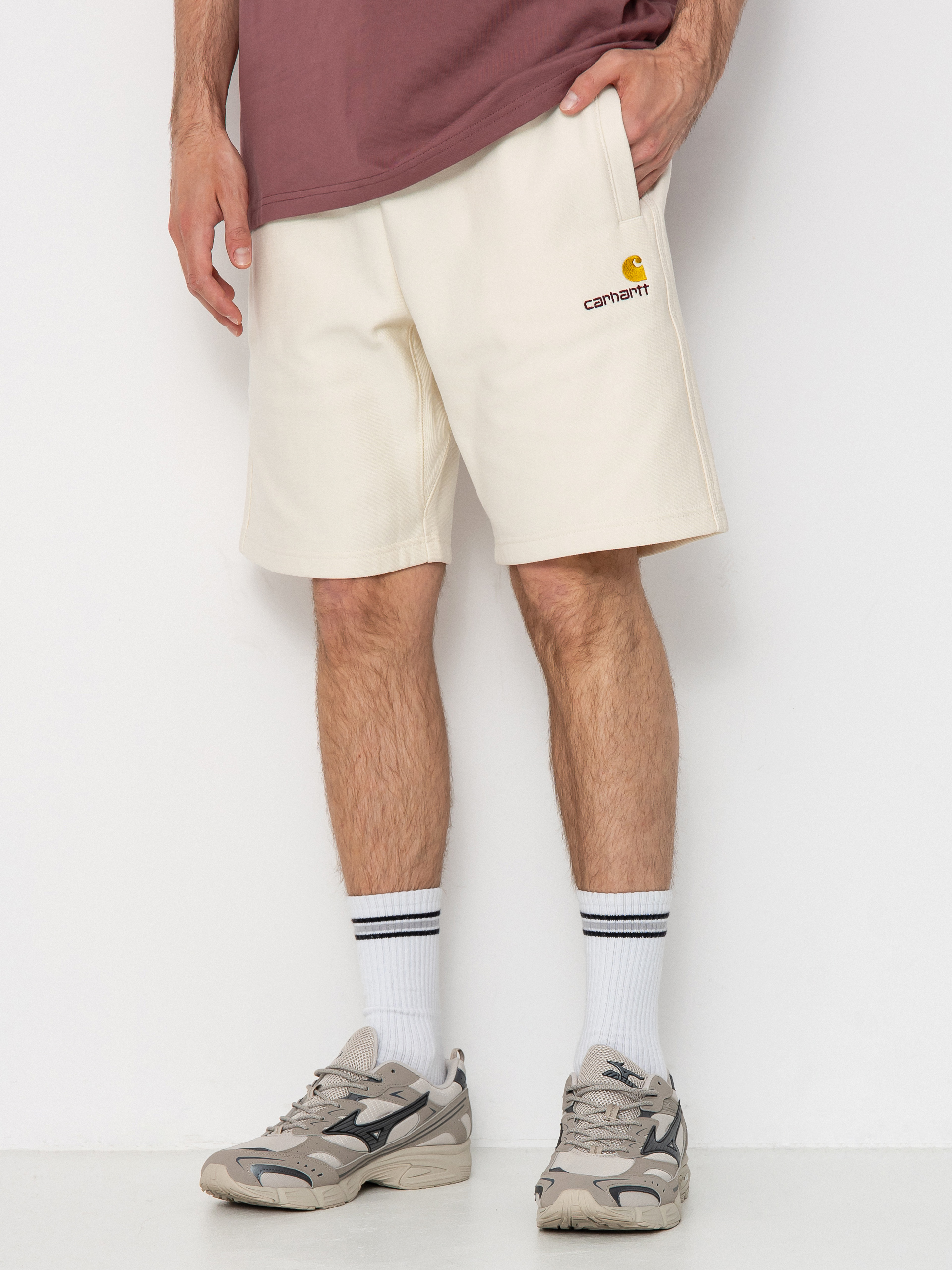 Kraťasy Carhartt WIP American Script (natural)