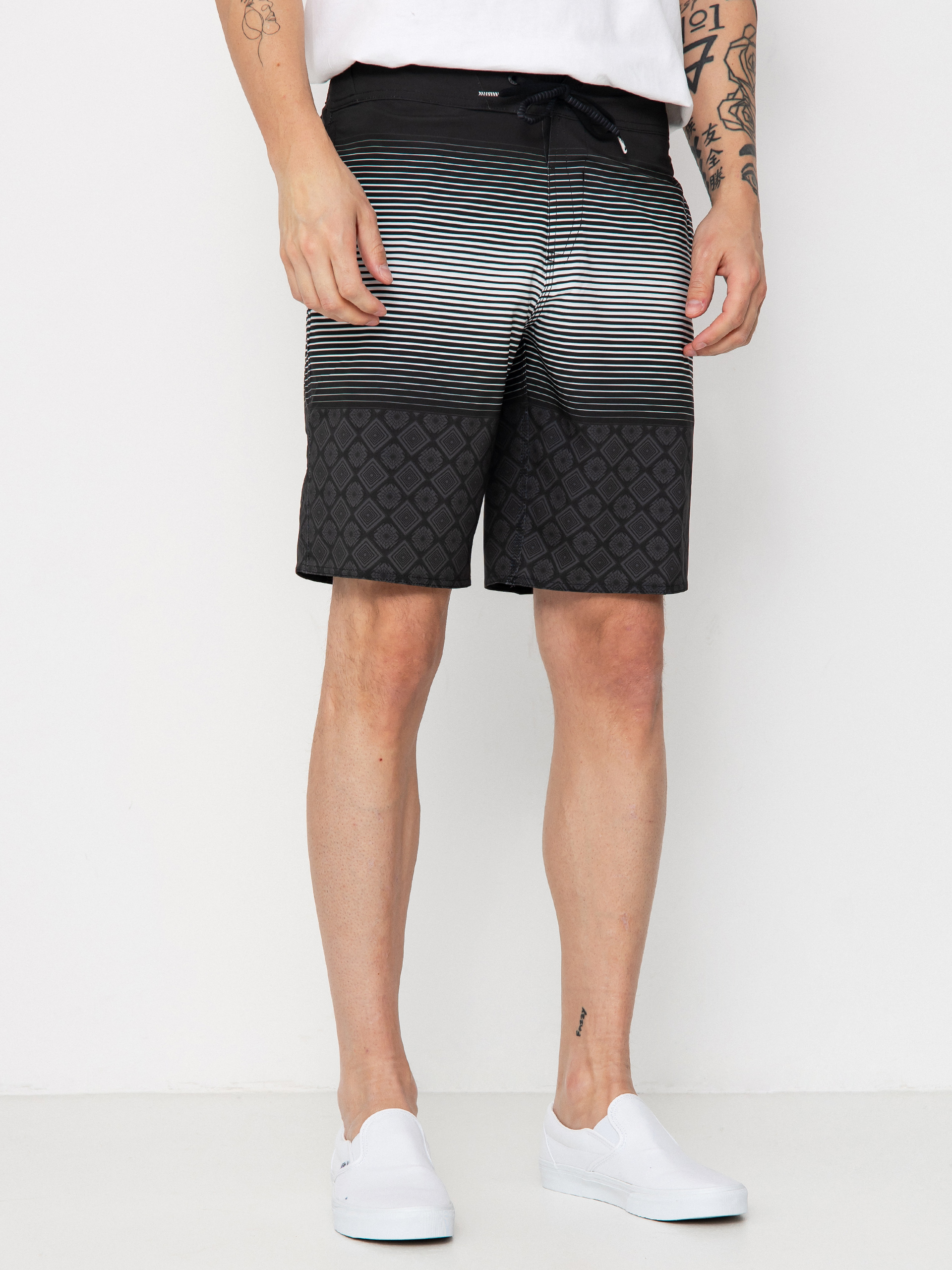 Plážové kraťasy Volcom Lido Stripe Mod 20 (black)
