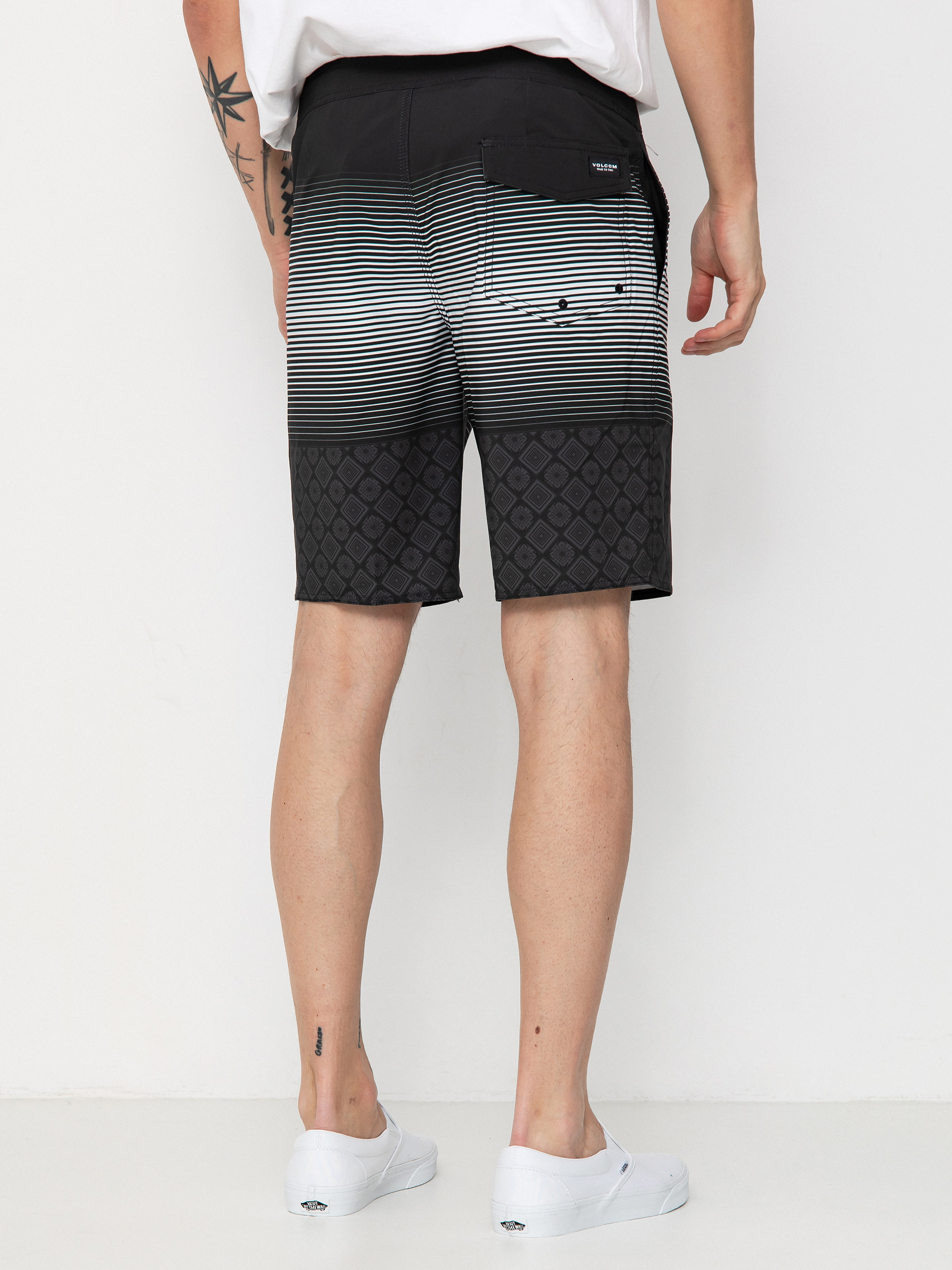 Plážové kraťasy Volcom Lido Stripe Mod 20 (black)