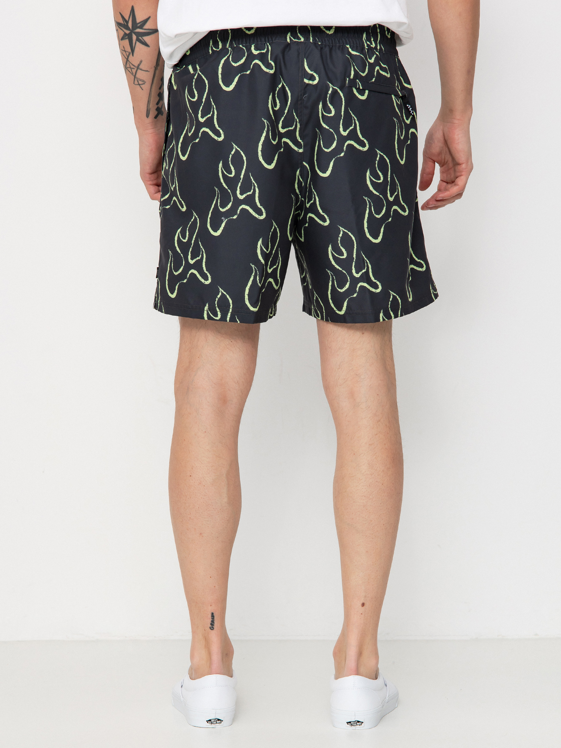 Plážové kraťasy Vans Primary Print Elastic (asphalt/shadow lime)