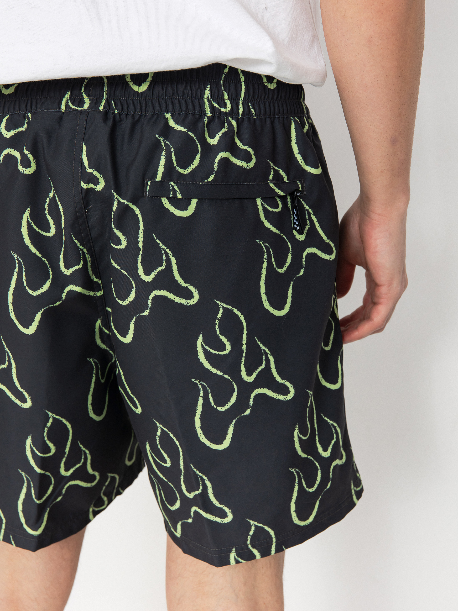 Plážové kraťasy Vans Primary Print Elastic (asphalt/shadow lime)