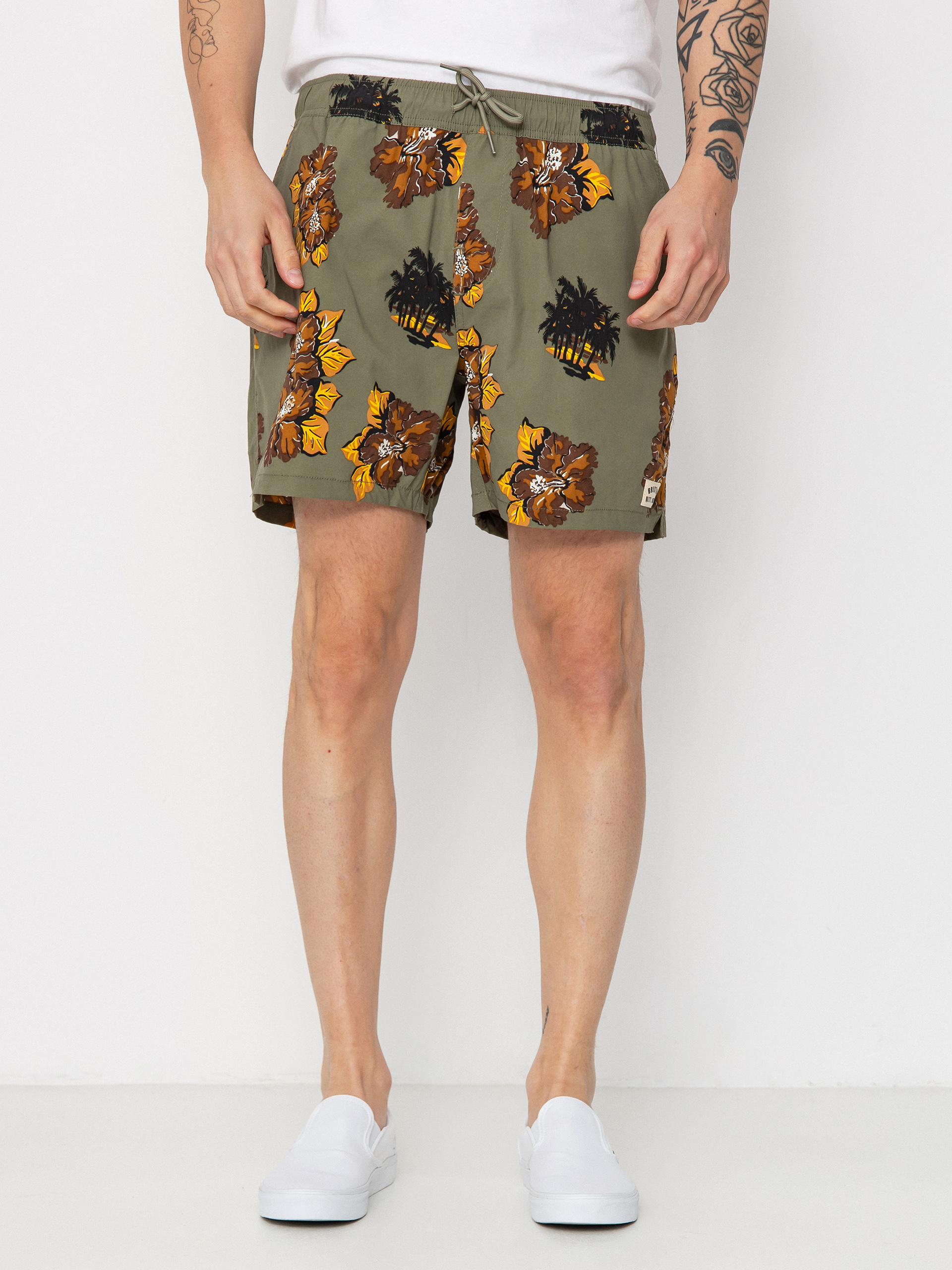 Kraťasy Brixton Everyday Hybrid 5 (olive surplus floral)