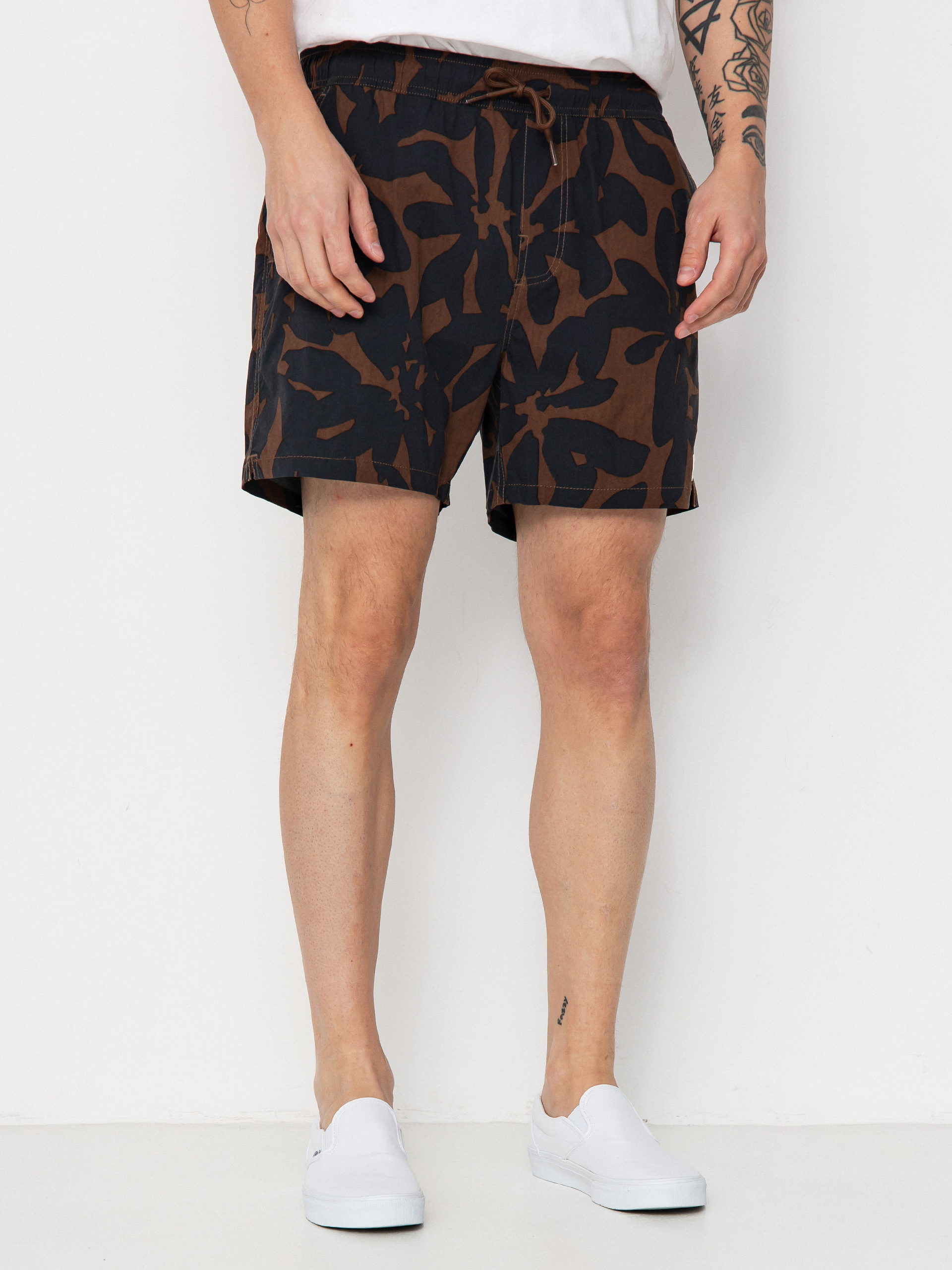Kraťasy Brixton Everyday Hybrid 5 (pinecone brown floral)