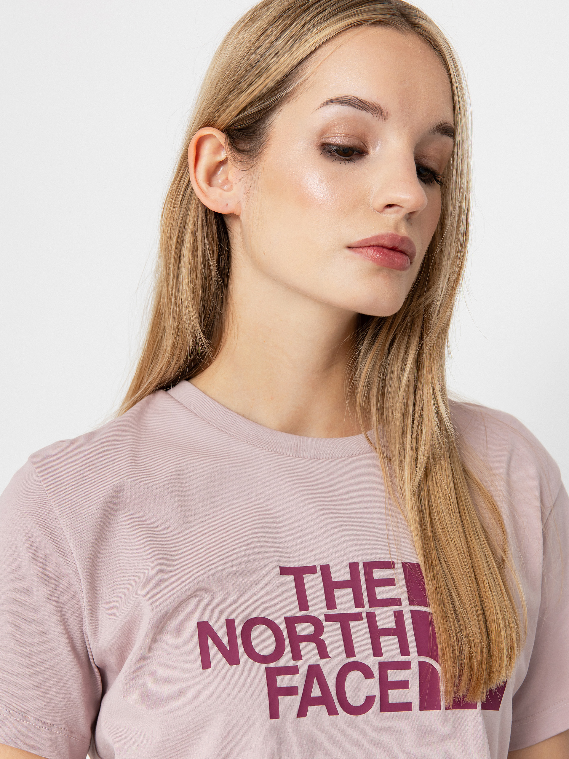 Tričko The North Face Easy Relaxed Cropped Wmn (metal pink/cyber berry)