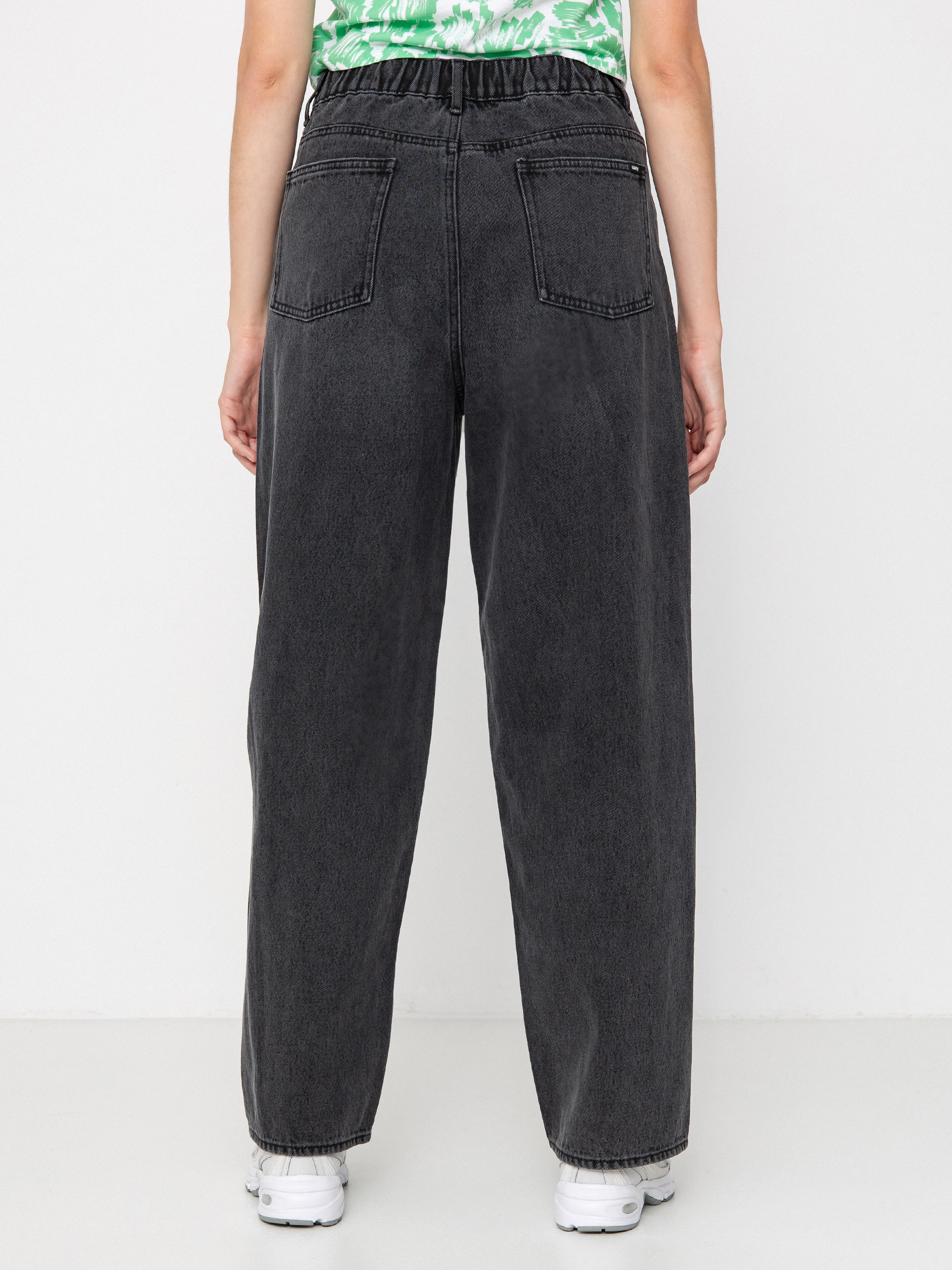 Nohavice OBEY Leah III Baggy Denim Wmn (black ash)