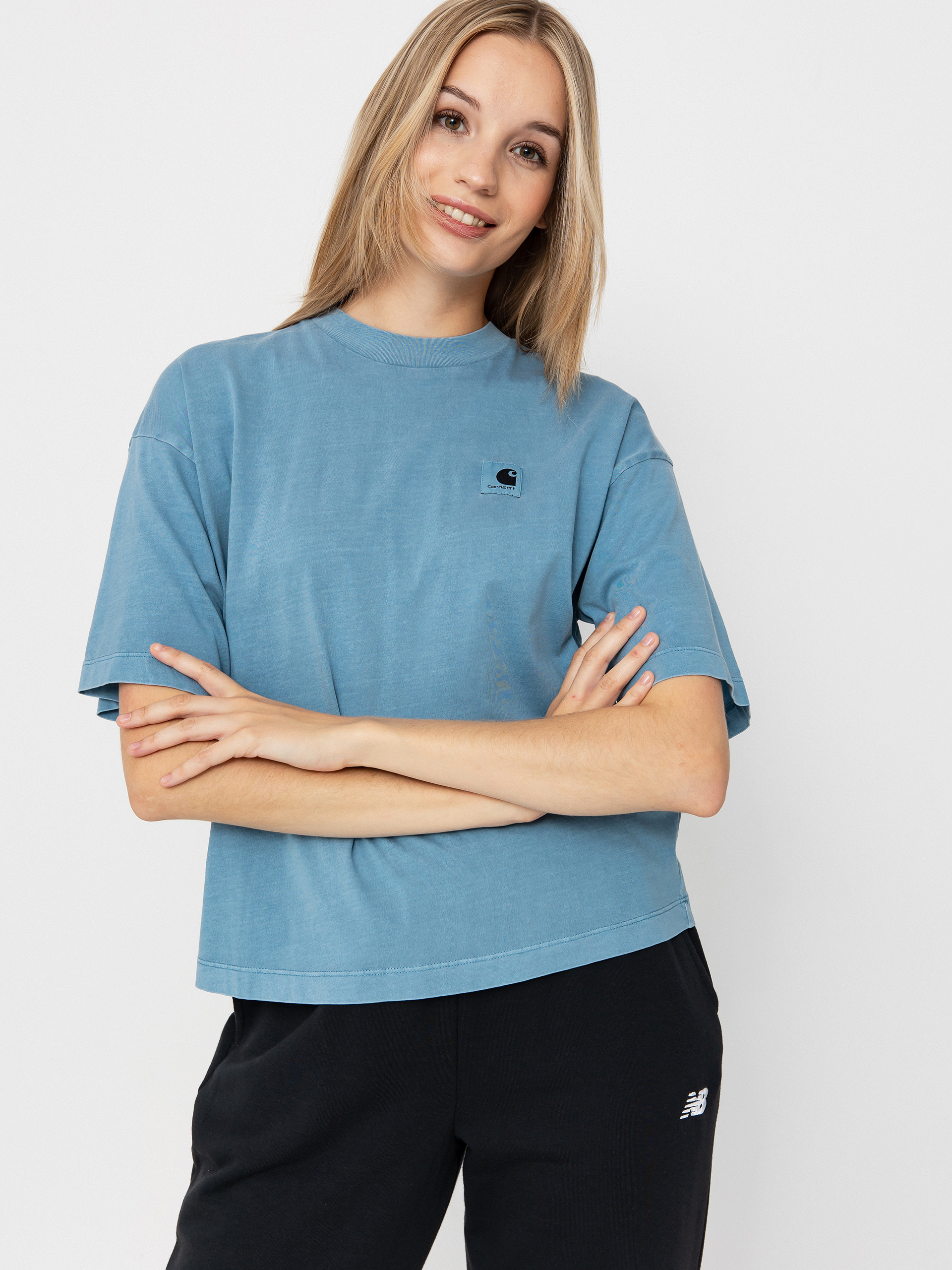 Tričko Carhartt WIP Nelson Wmn (clay blue)