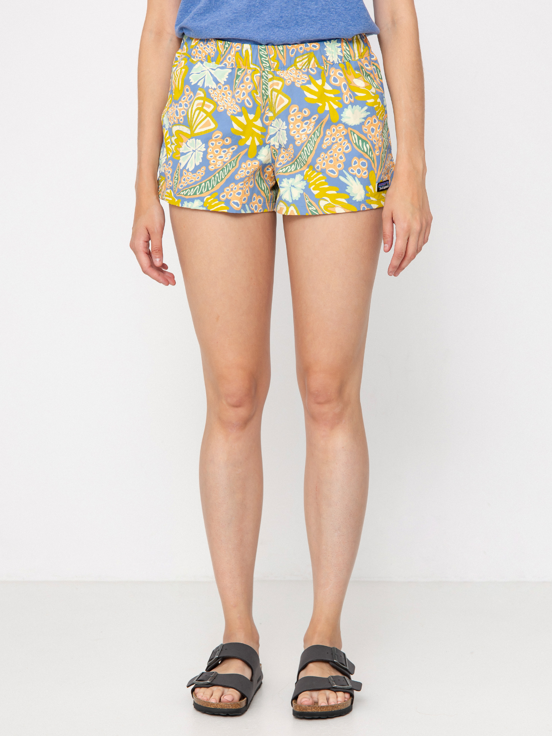 Kraťasy Patagonia Barely Baggies 2 1/2 in Wmn (flourish/abundant blue)