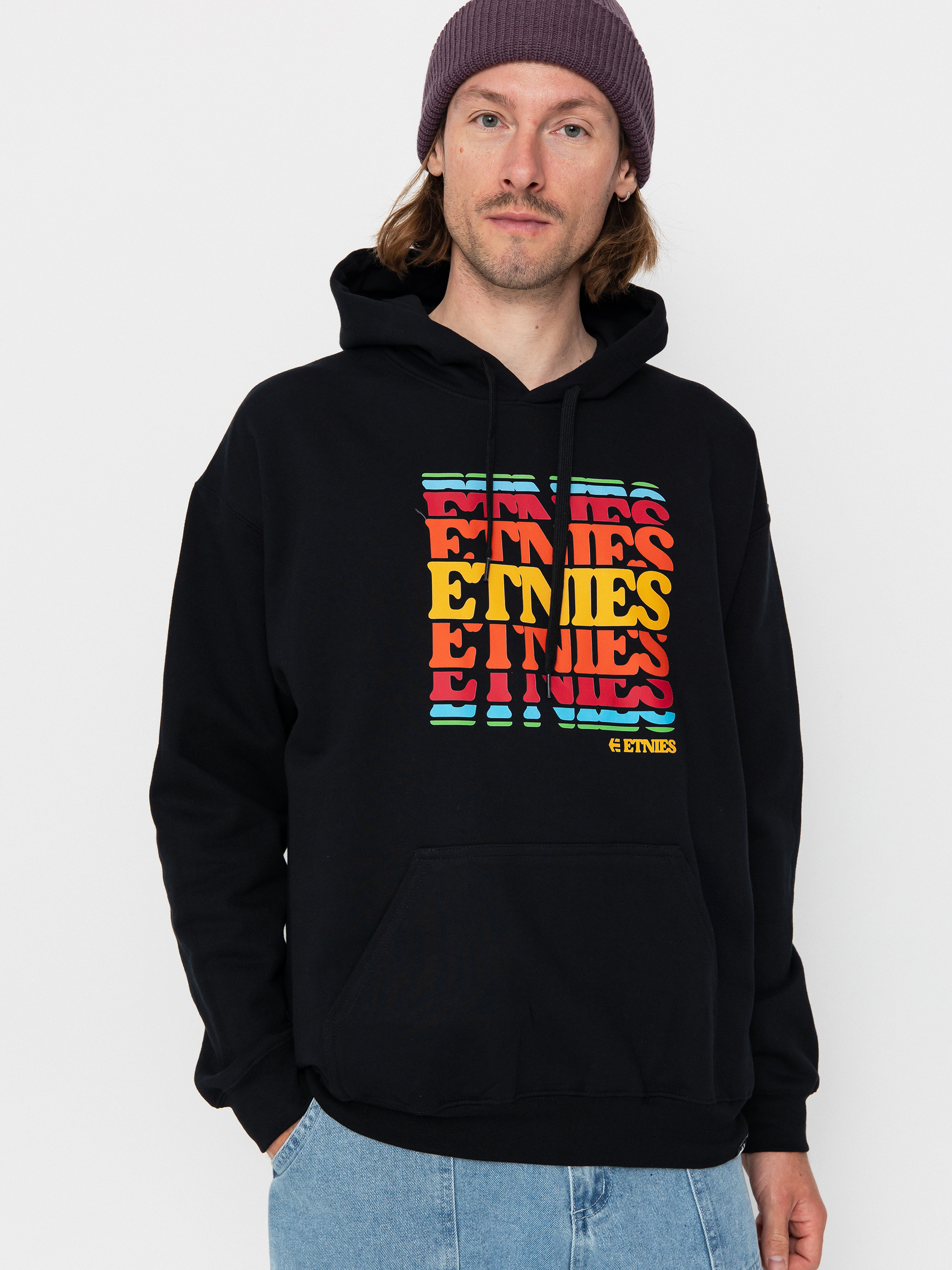 Mikina s kapucu0148ou Etnies Stack Retro HD (black)