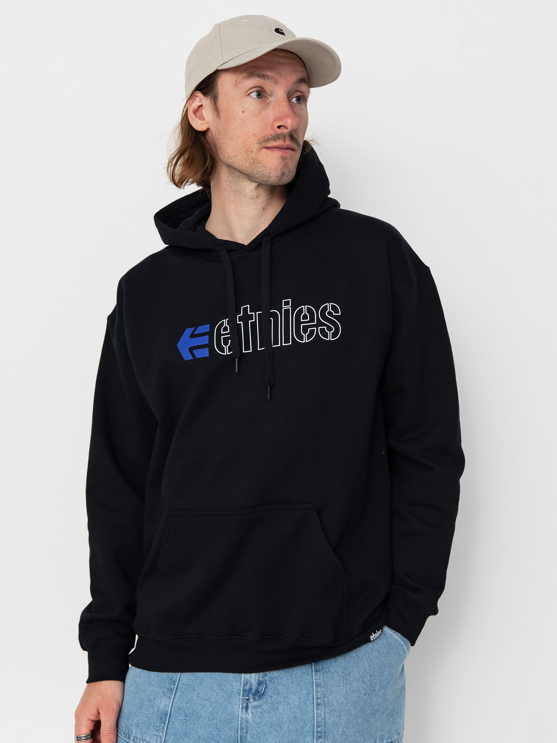 Mikina s kapucňou Etnies Ecorp HD (black/blue/white)