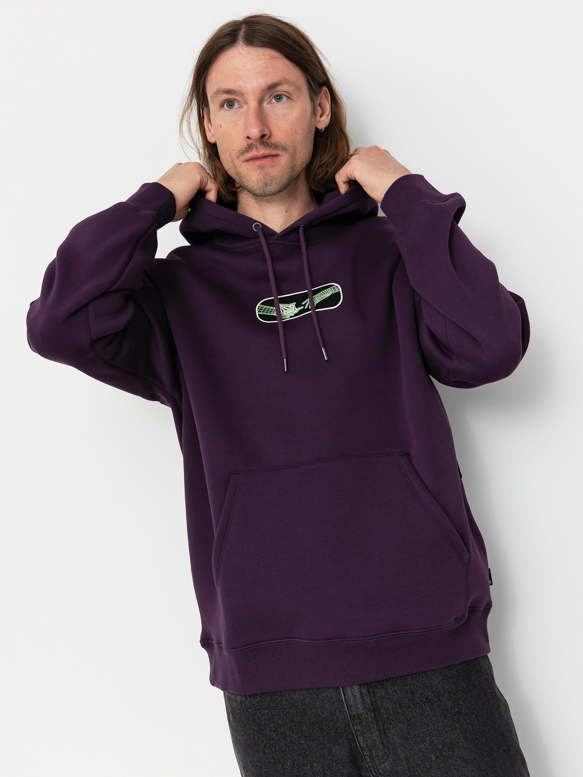 Mikina s kapucňou Volcom Noder HD (grape royale)