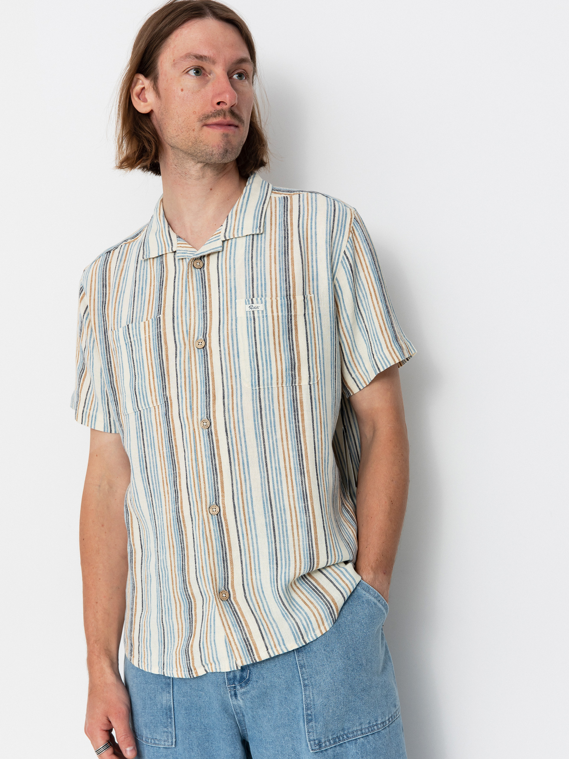 Košeľa RVCA Exotica Stripe (natural)
