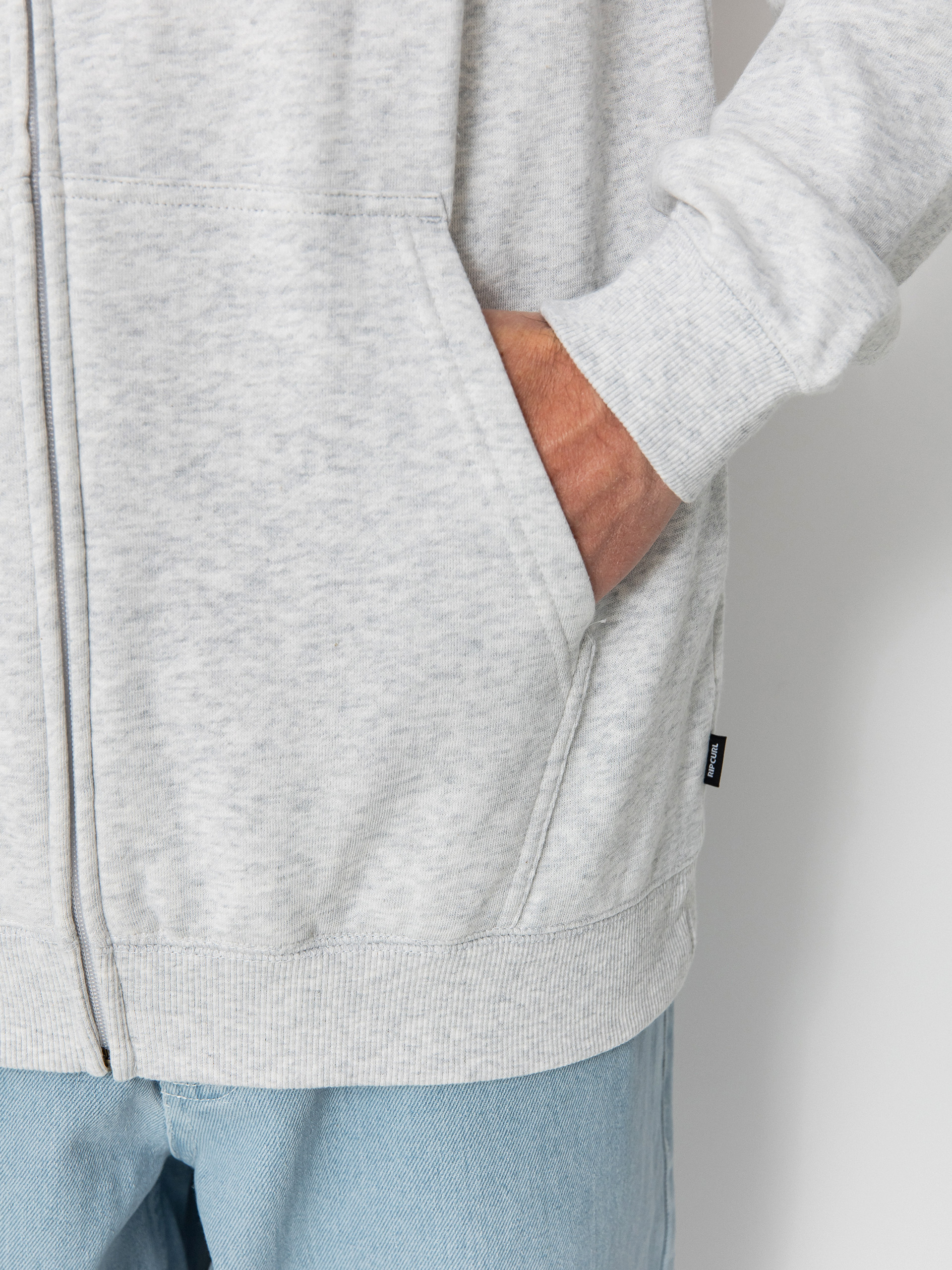 Mikina s kapucňou Rip Curl Wettie Passage Icon ZHD (grey heather)