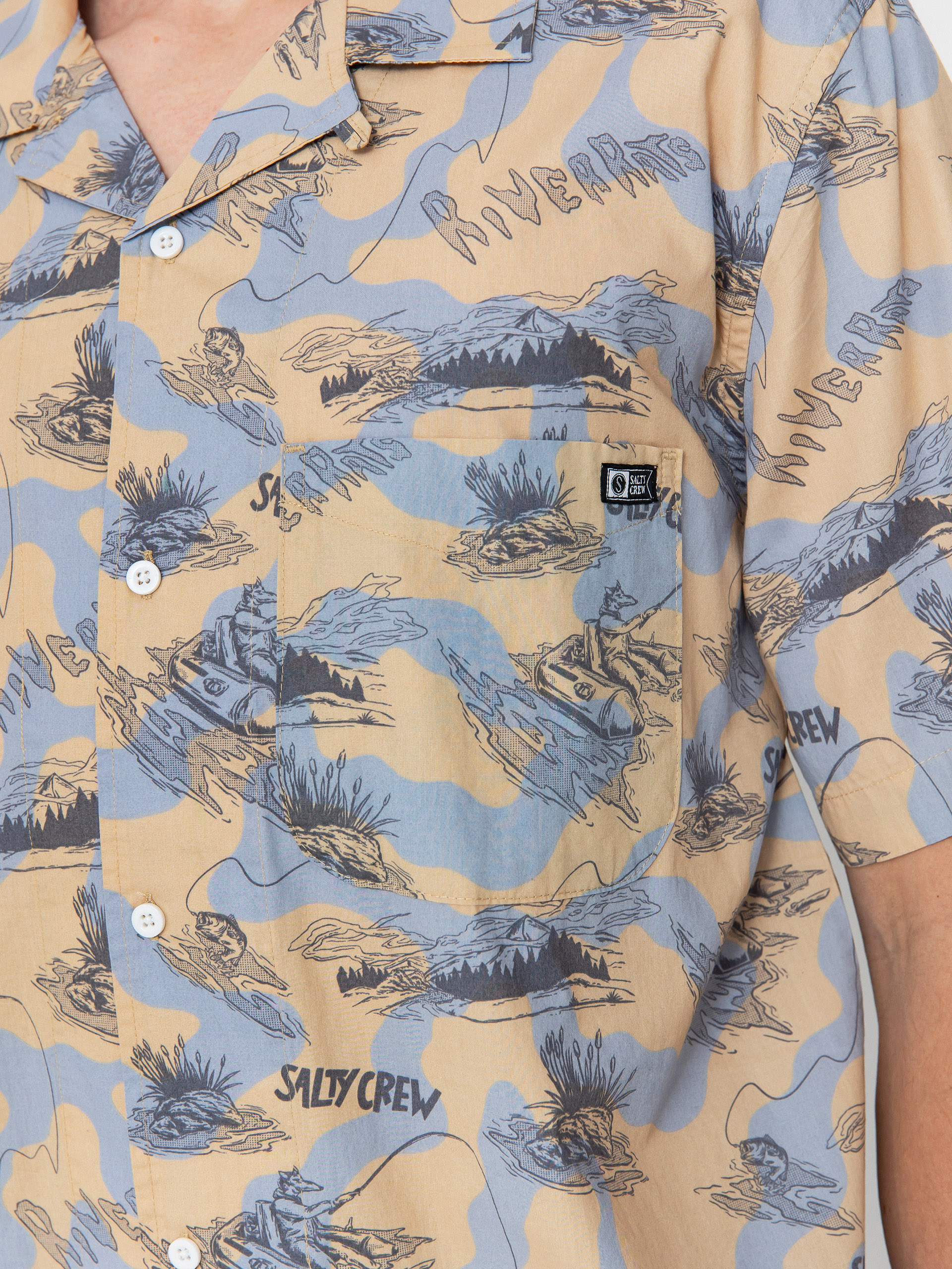 Košeľa Salty Crew River Rats Fill (river rat print)