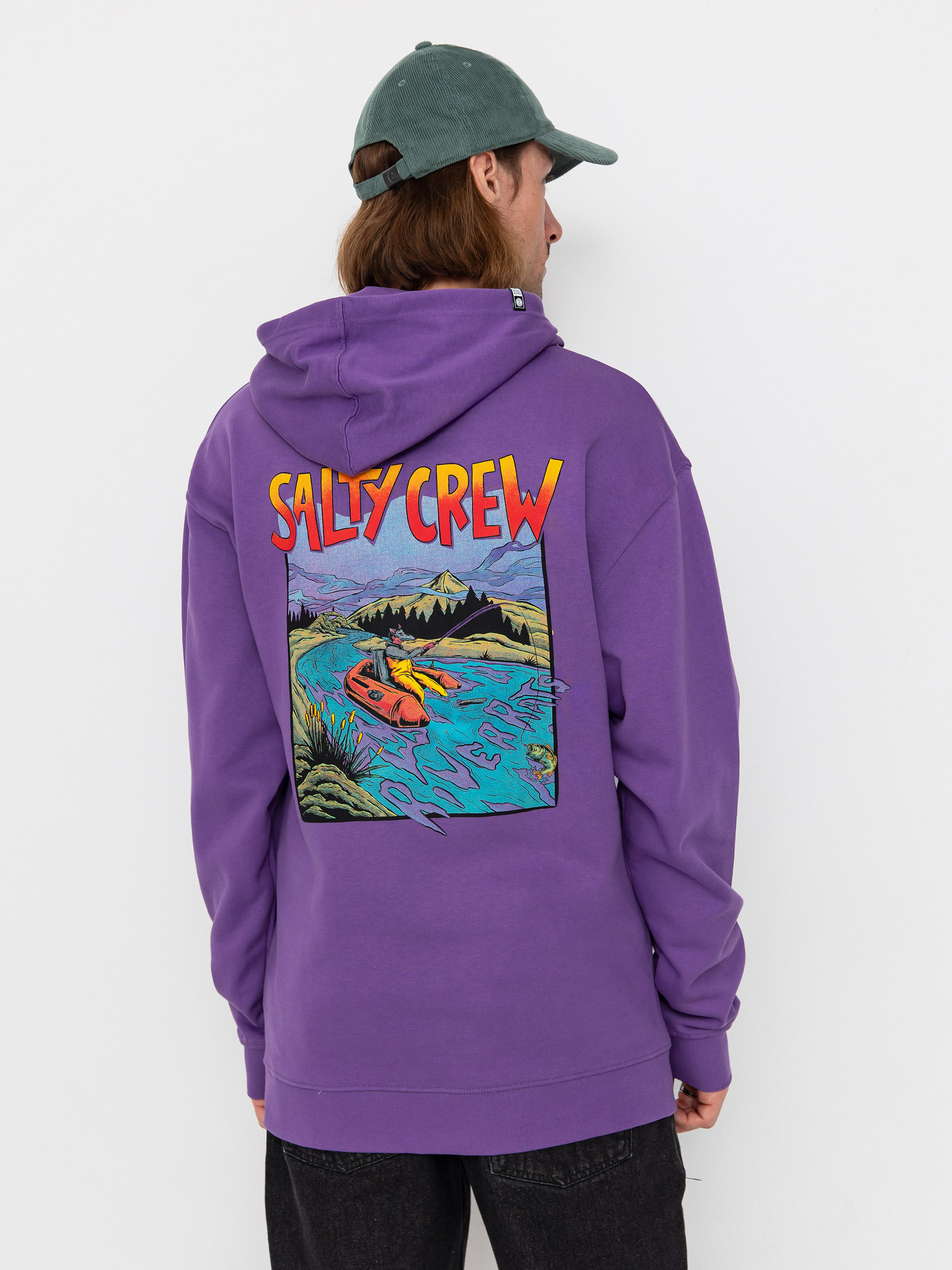 Mikina s kapucňou Salty Crew River Rats HD (purple heart)