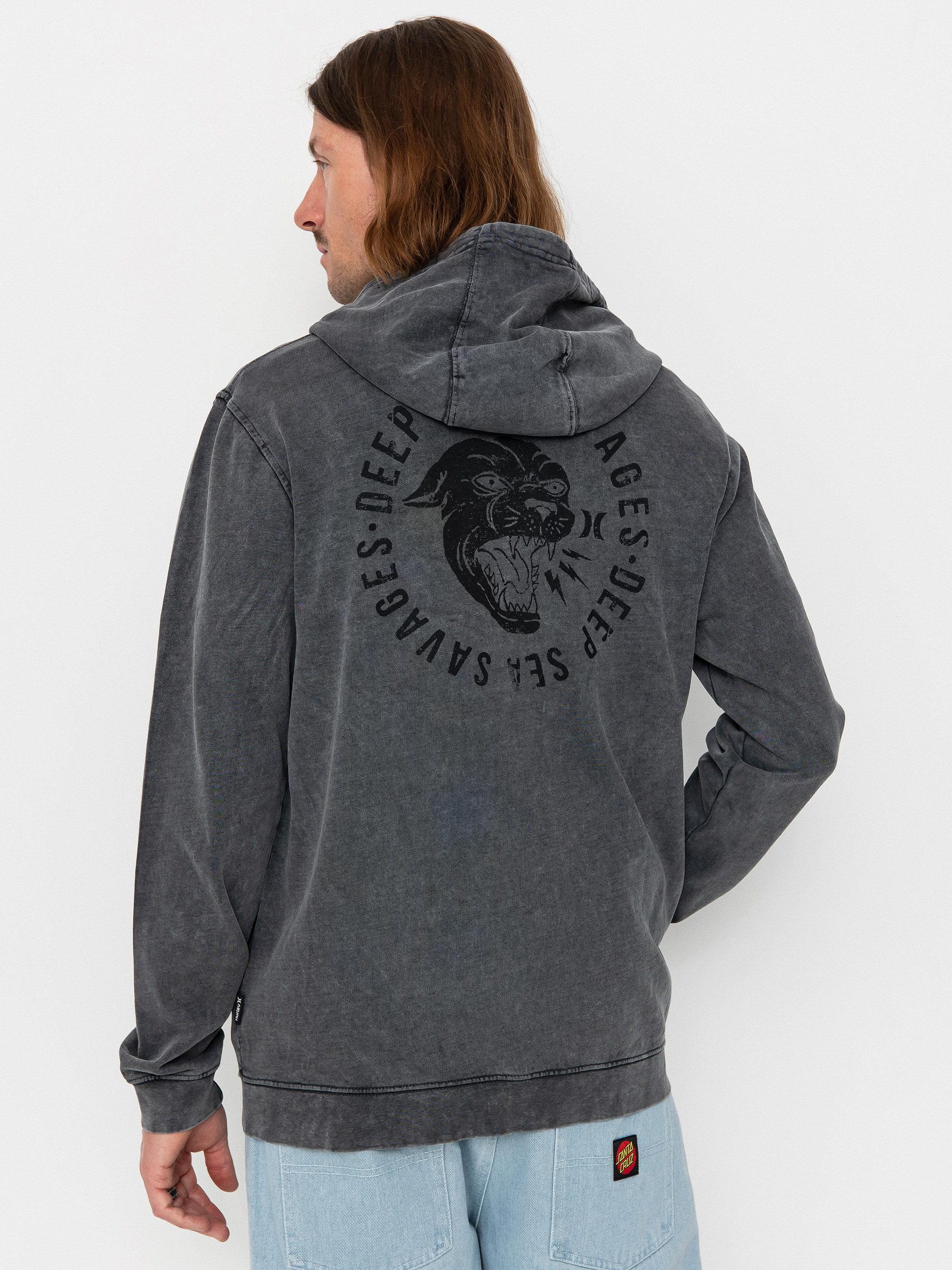 Mikina s kapucu0148ou Hurley Sider ZHD (dark stone grey)